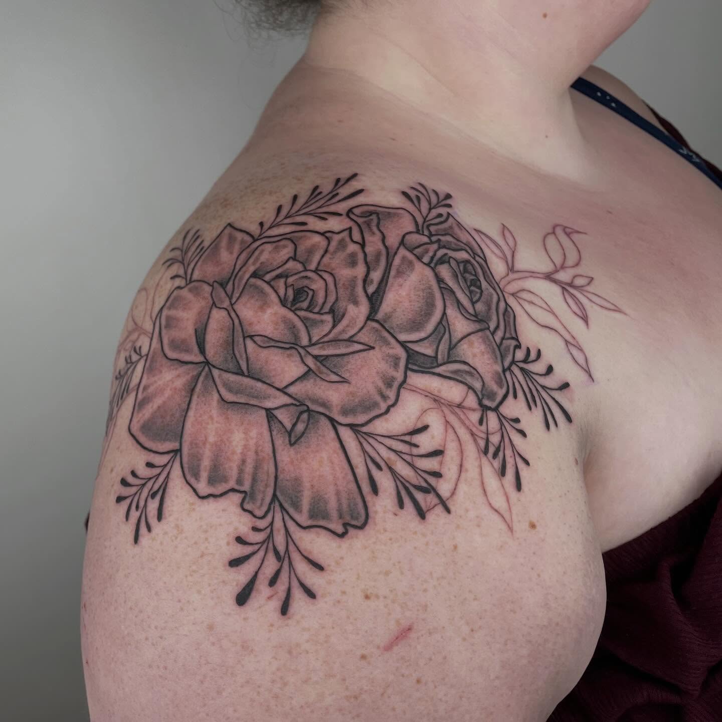 Tattoo by @jennanabread_ink — black_and_grey