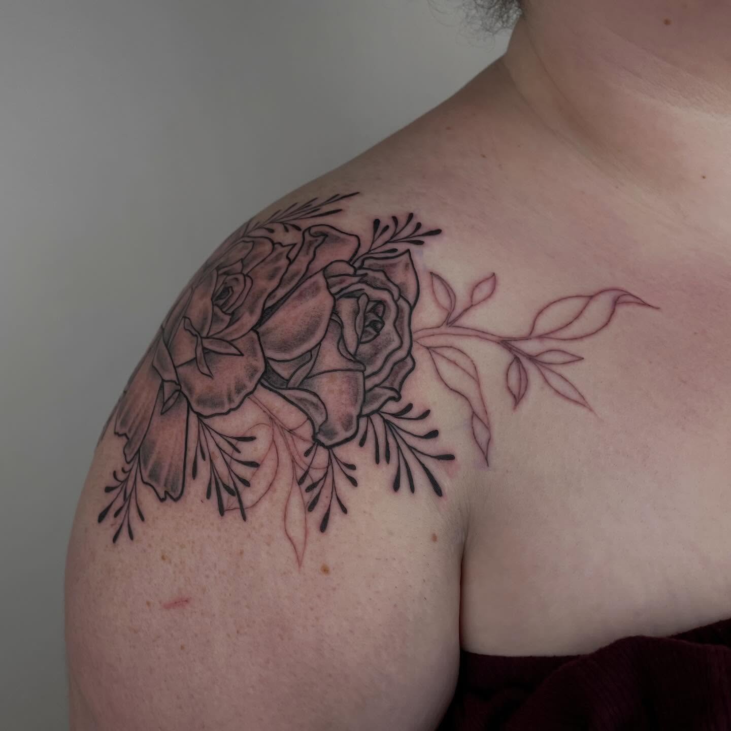 Tattoo by @jennanabread_ink — black_and_grey