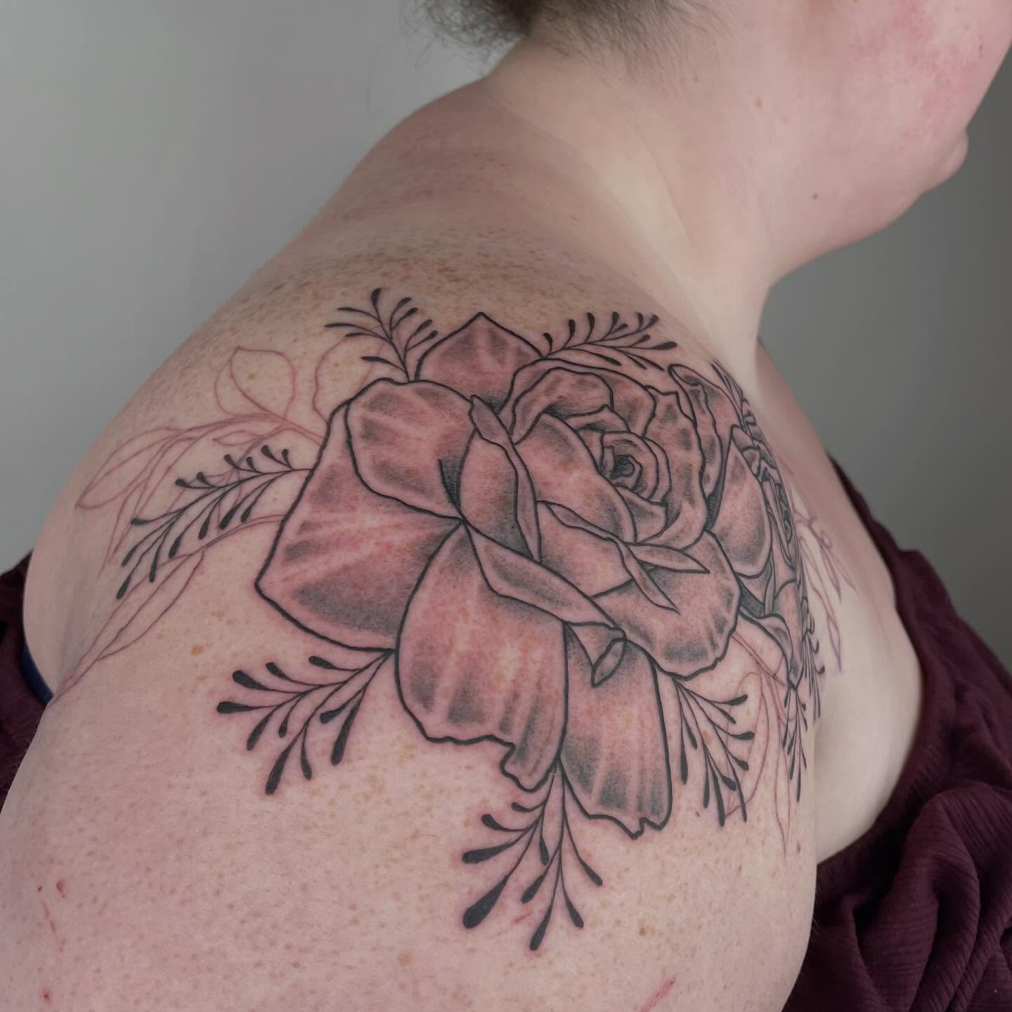 Tattoo by @jennanabread_ink — black_and_grey