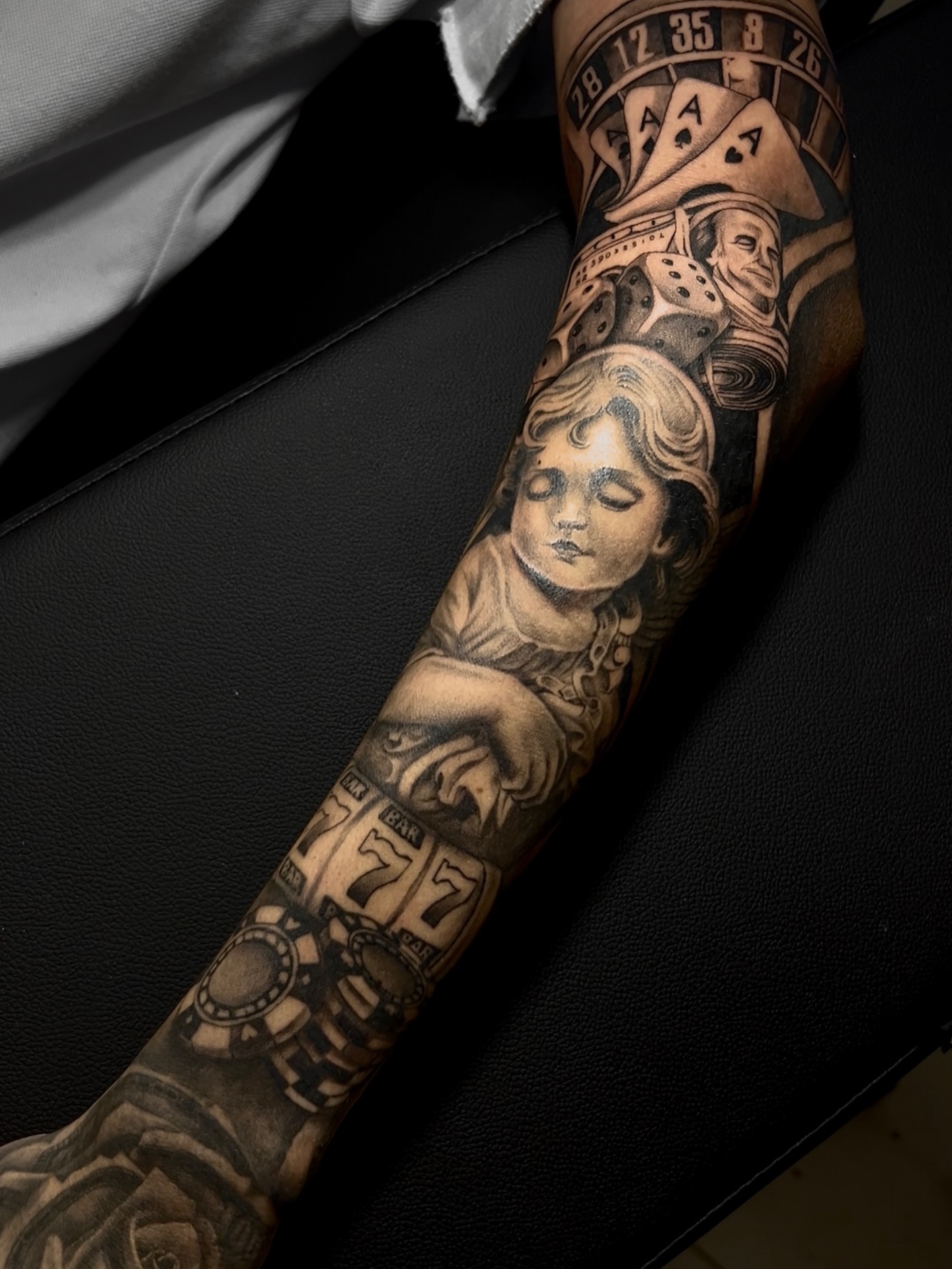 Tattoo by @sdtatoo — black_and_grey, realism
