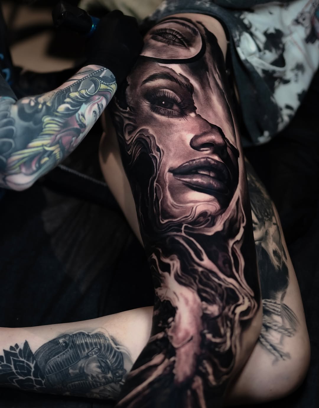 Tattoo by @zach.the.ripperr โ realism, black_and_grey