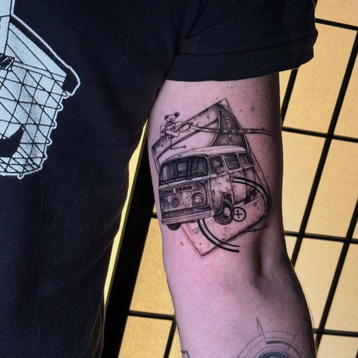Tattoo by @fckthetinytattooer — black_and_grey, realism