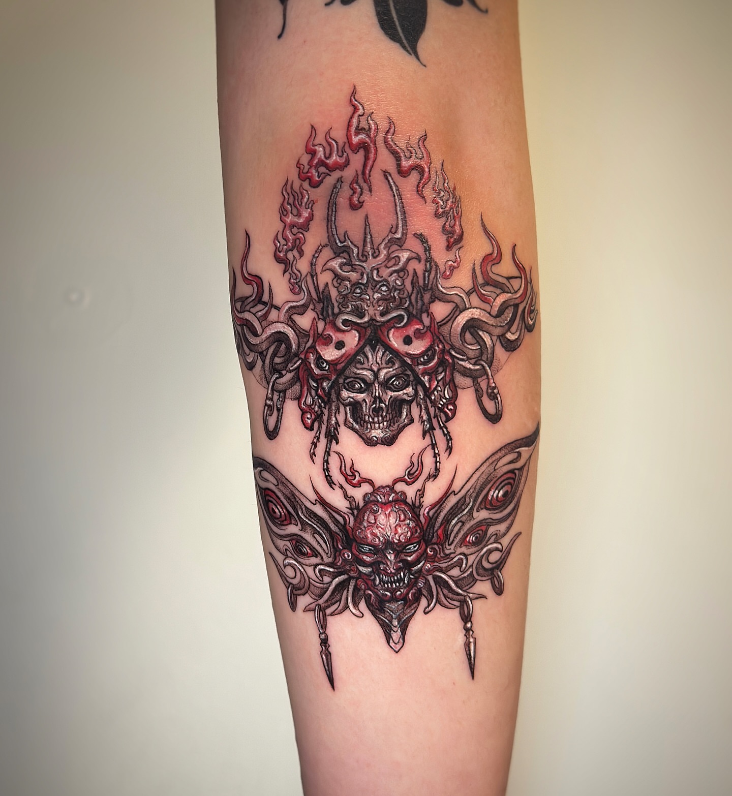Tattoo by @jeminren — dark_realism, geometric