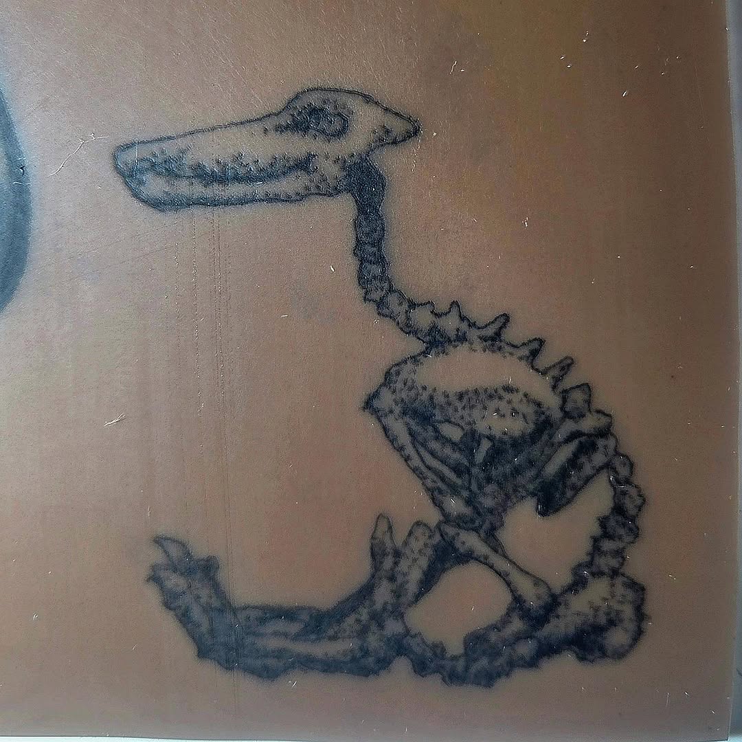 Duck skeleton tattoo by π«