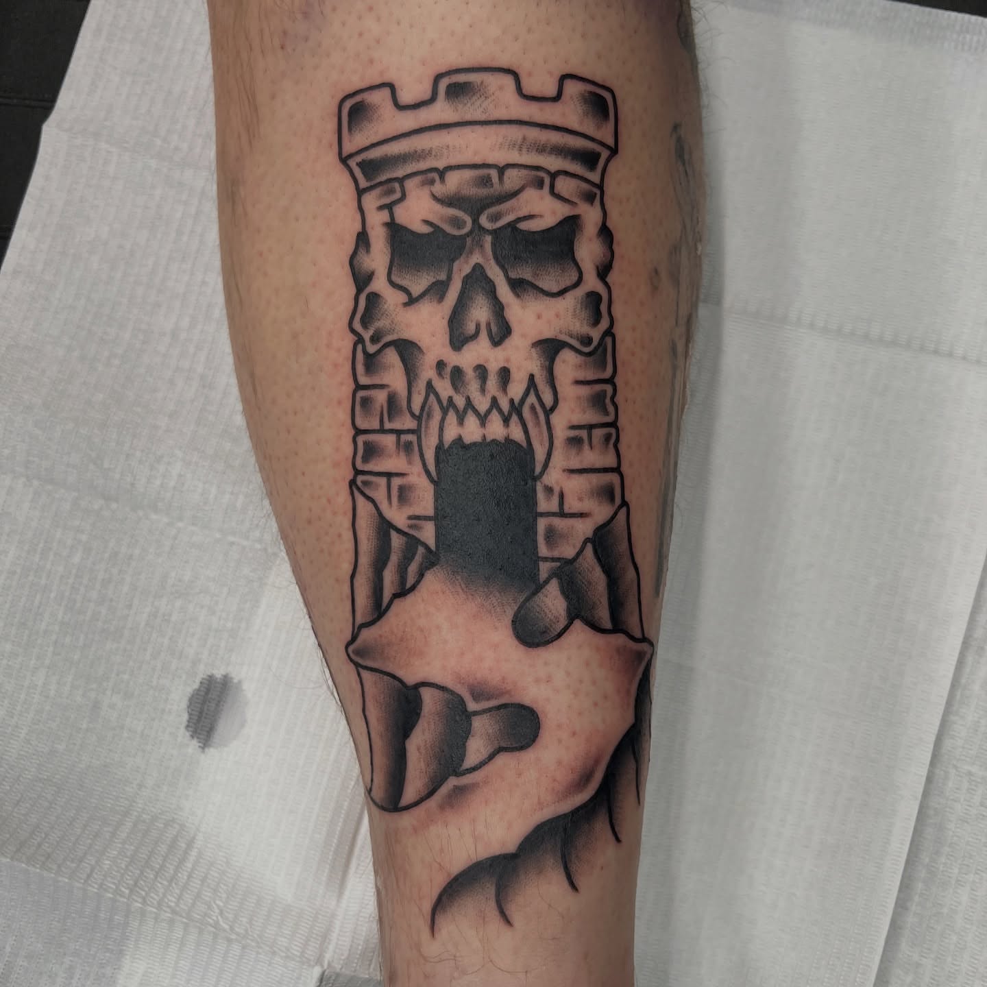 Tattoo by @whatswrongkiel — black_and_grey, realism