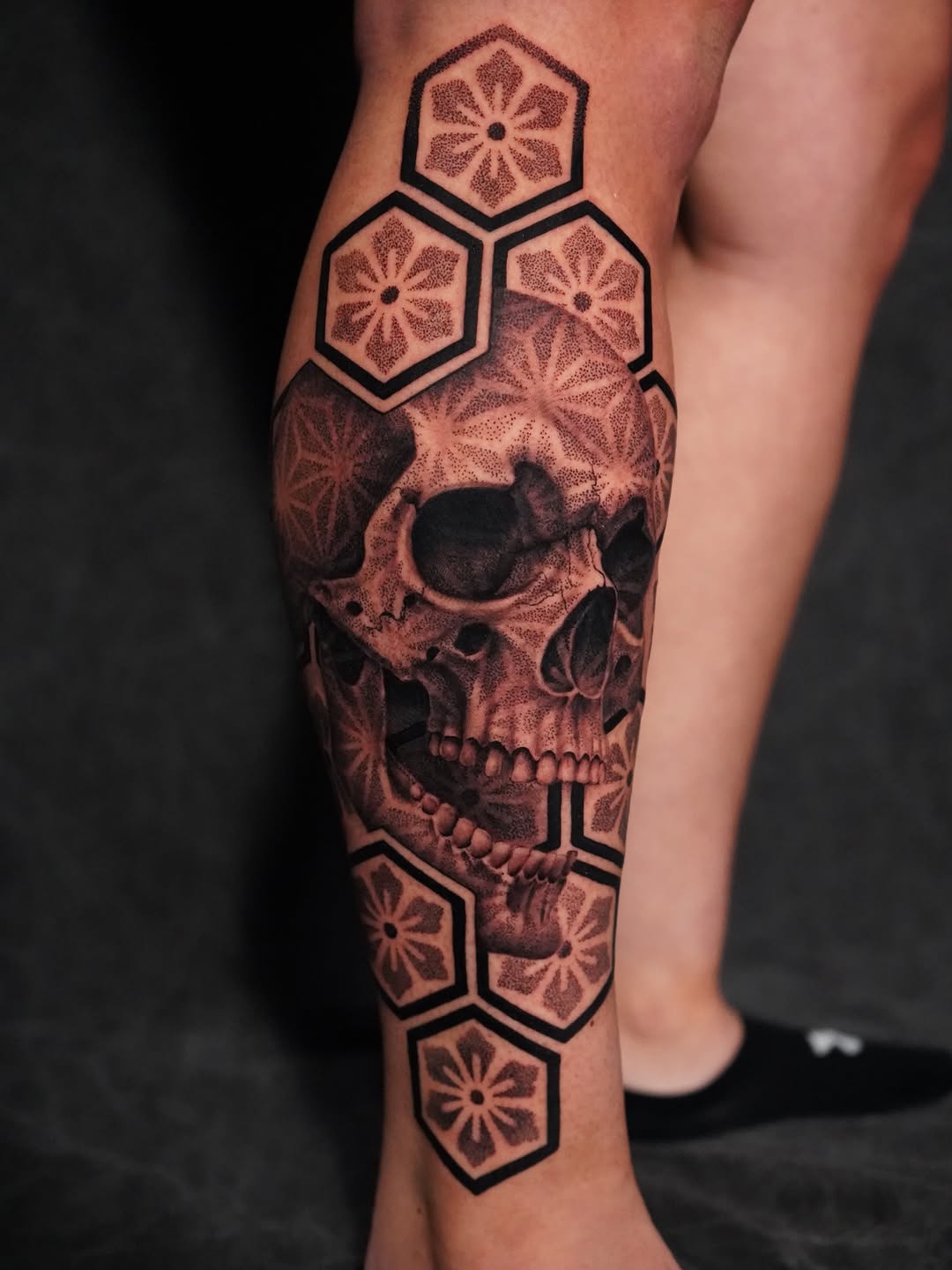 Tattoo by @jasoncalltattooer — realism, geometric