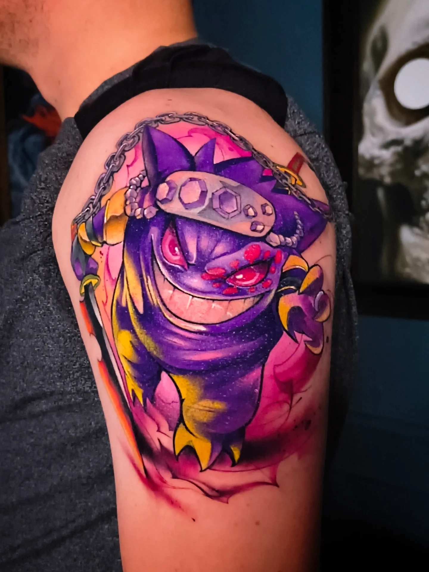 Bulbasaur new school tattoo on the thigh by Jorell Elie