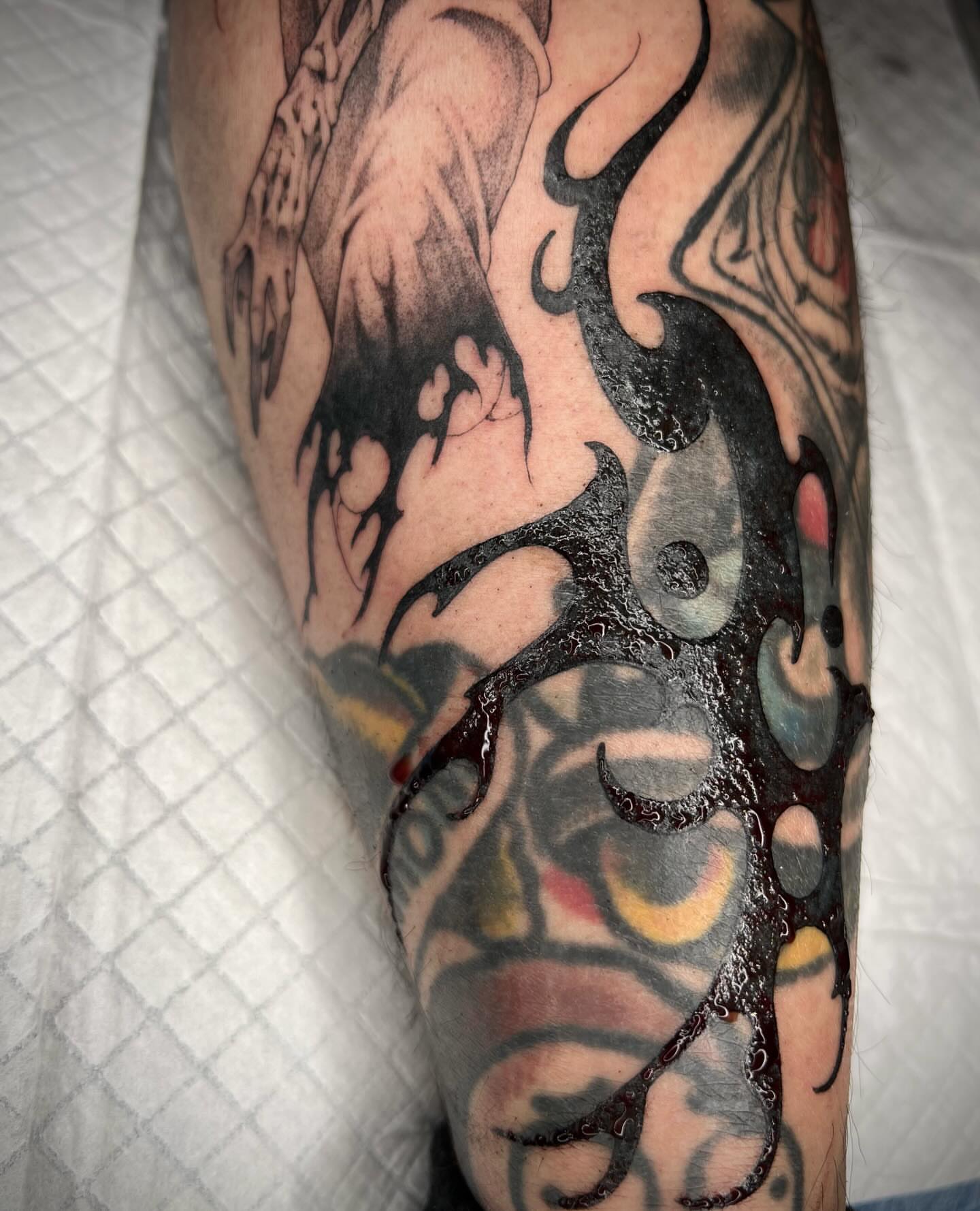 Tattoo by @revoltingworship β black_and_grey, tribal