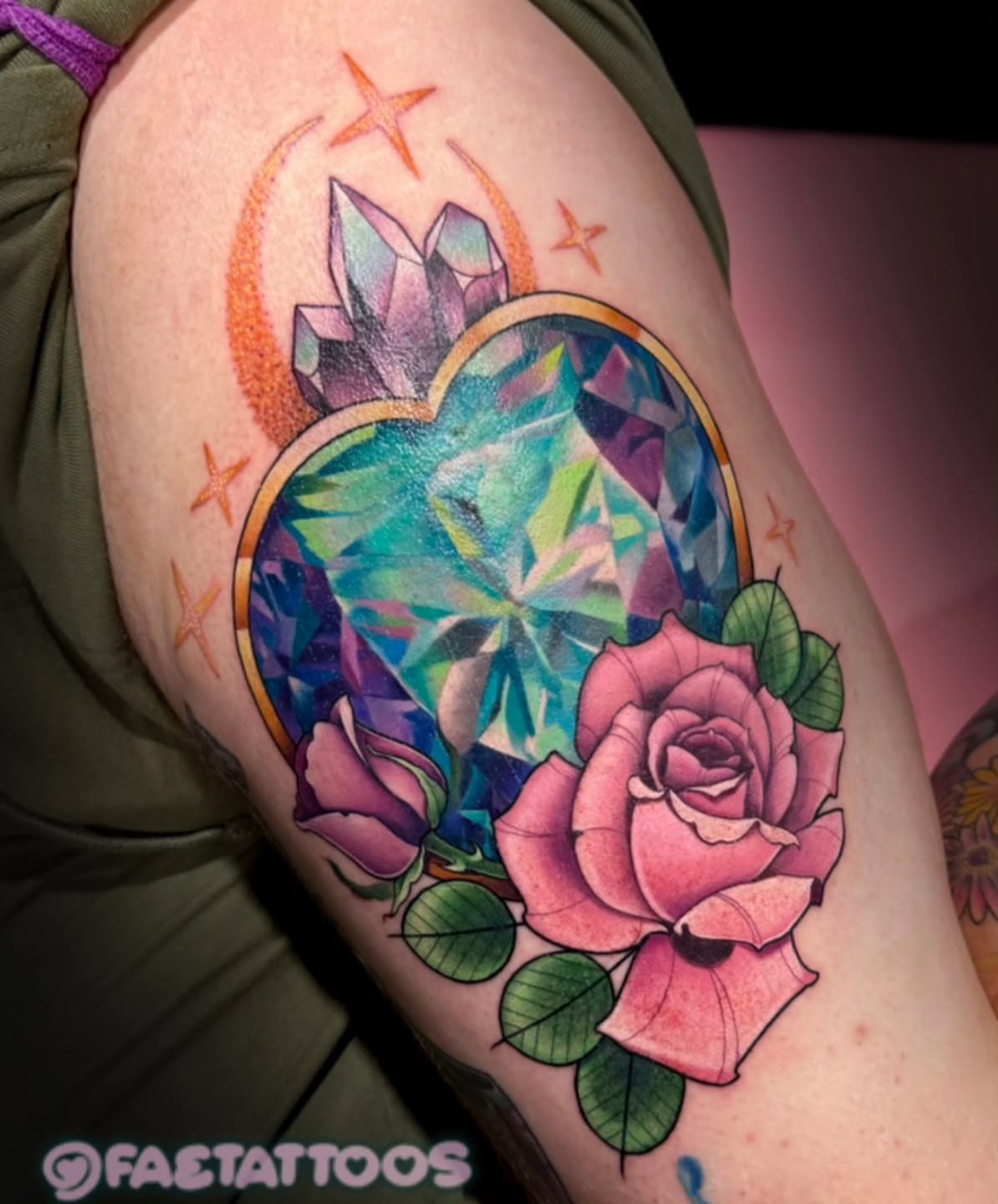 Tattoo by @faetattoos β geometric, realism