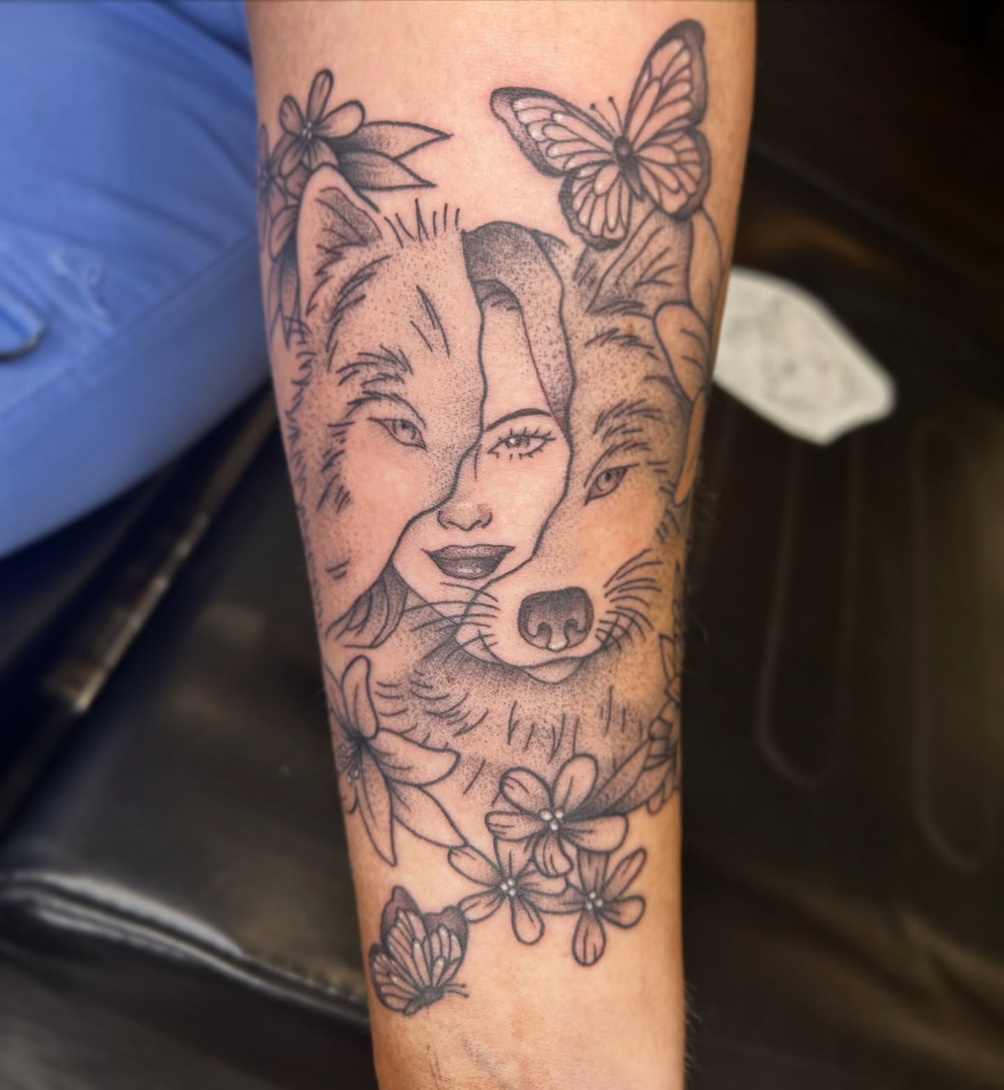Tattoo by @princess.hannie.tattoos — dotwork, realism