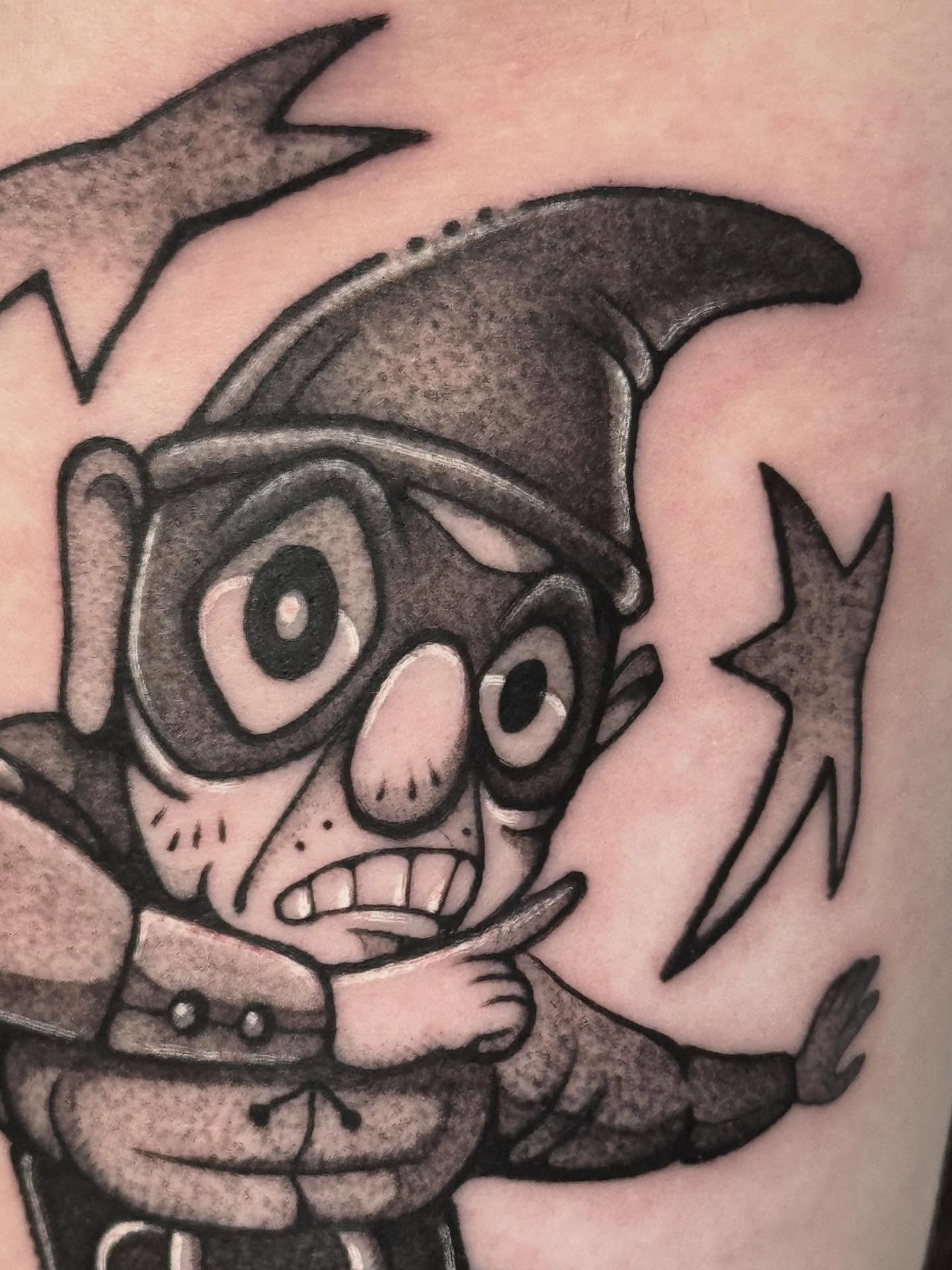 Diver with shark black and grey tattoo on the forearm by π»ππππ β½ πΏππππ, Franklin, Tennessee