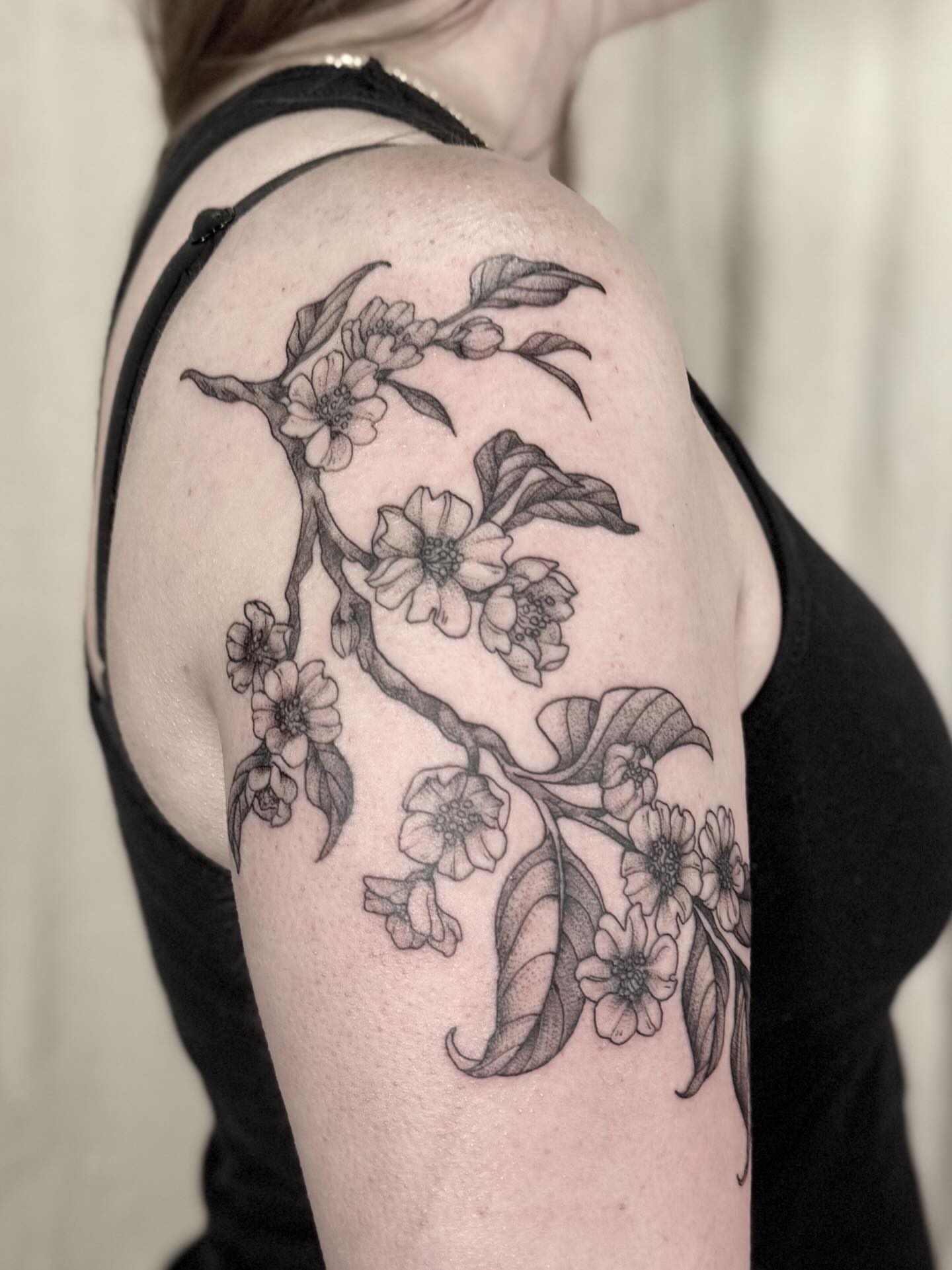 Tattoo by @hillary_blair — dotwork, black_and_grey