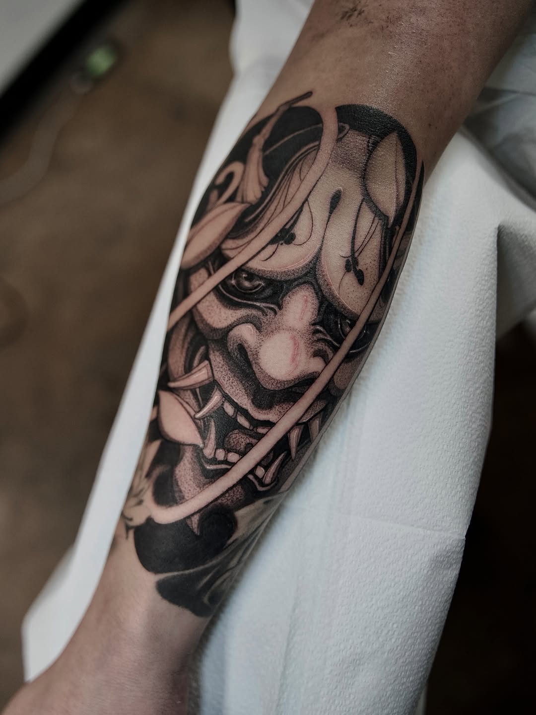 Tattoo by @tattoosbyale_ — japanese_irezumi, black_and_grey