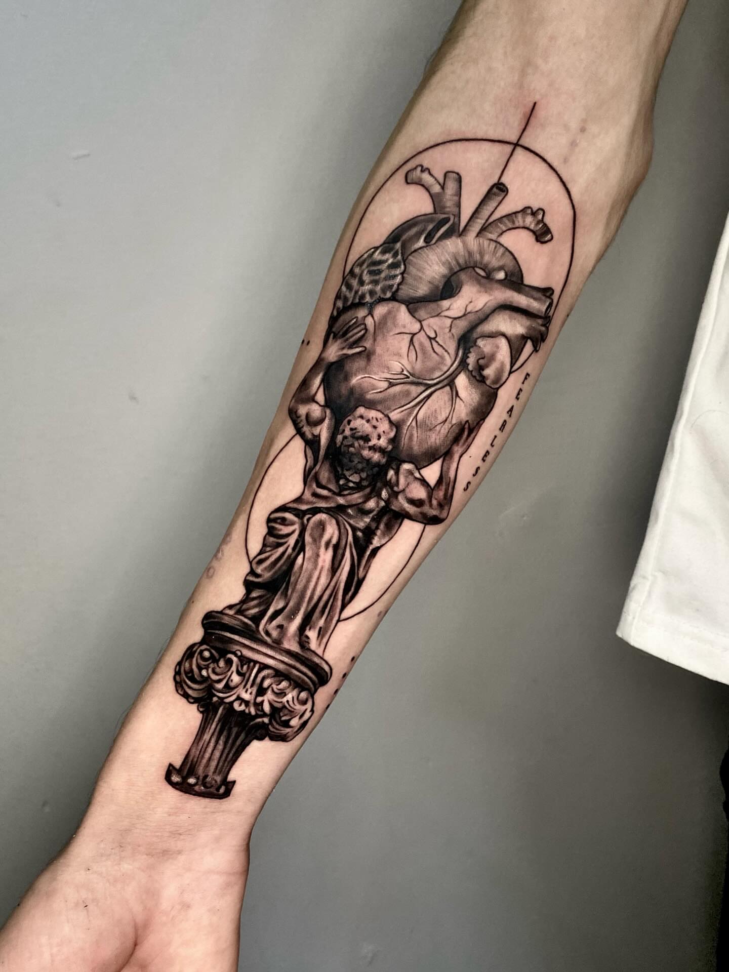Tattoo by @tovarbeink — black_and_grey, realism