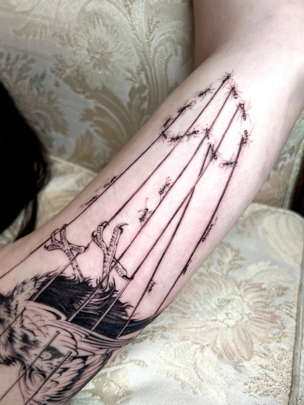Tattoo by @inklore_ β black_and_grey