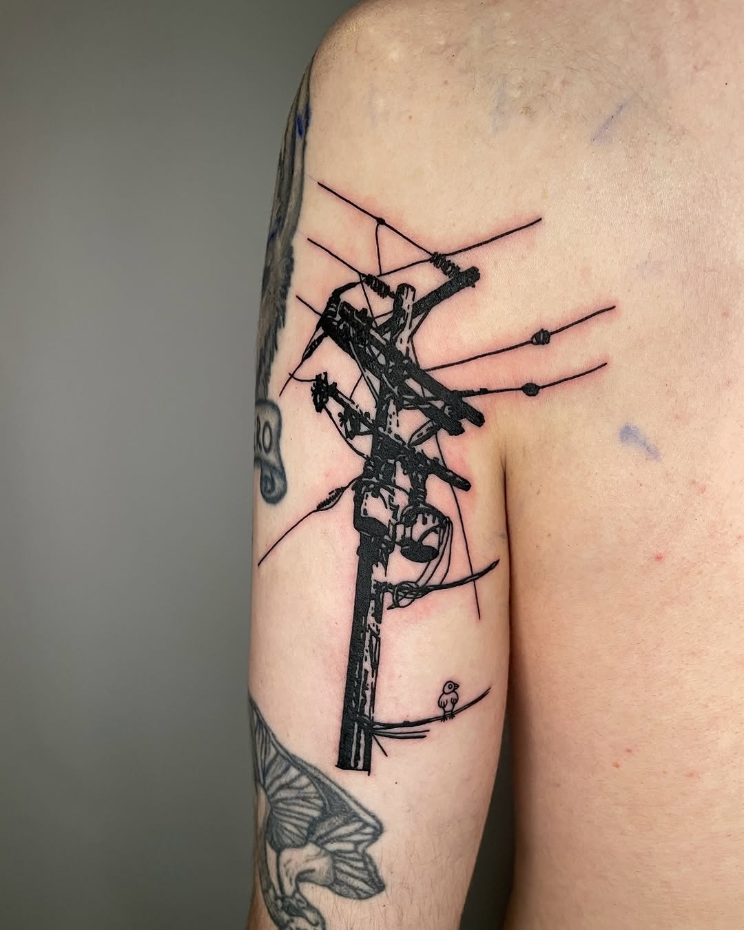 Tattoo by @telephonepole2 — blackwork, illustrative