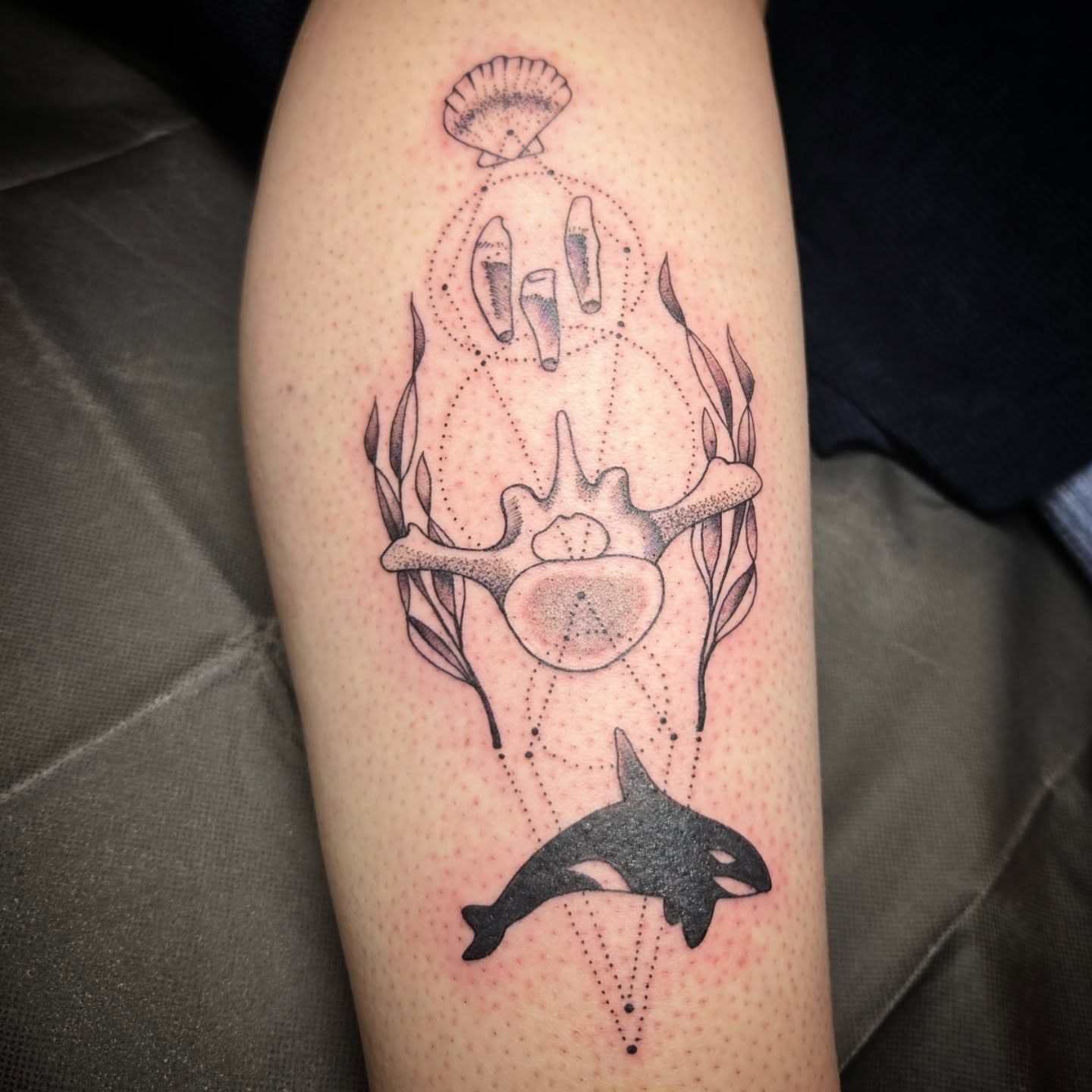 Tattoo by @myinklady — dotwork, geometric