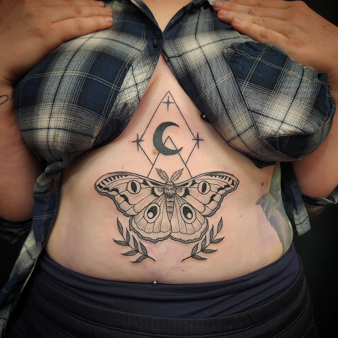 Tattoo by @thelinedefined — geometric, black_and_grey