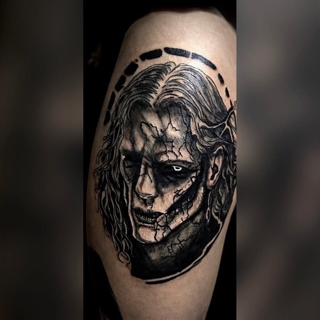 Zombie portrait realism tattoo on the forearm by K Valentine
