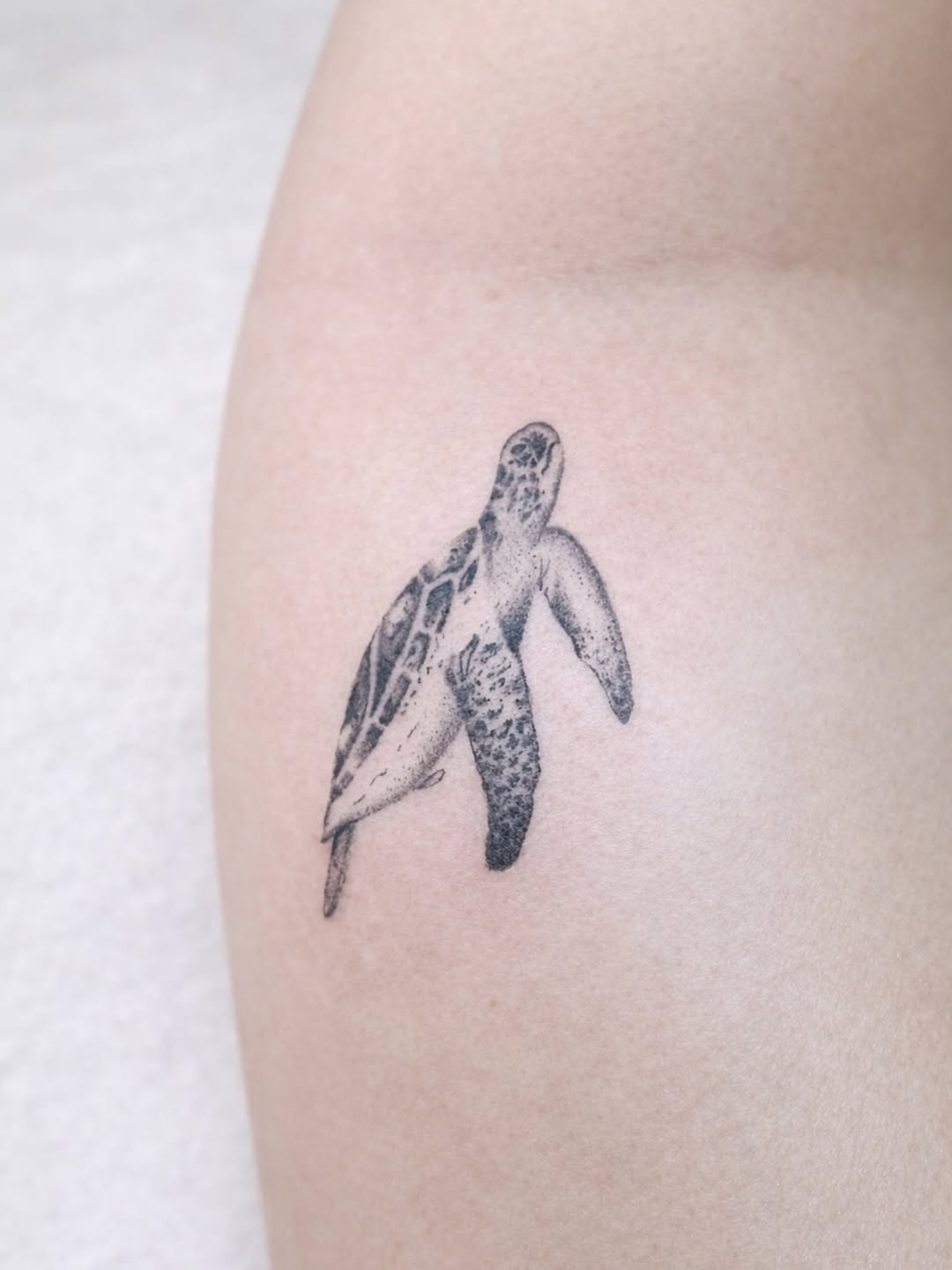 Tattoo by @takyro_finelinetattoo — dotwork, black_and_grey