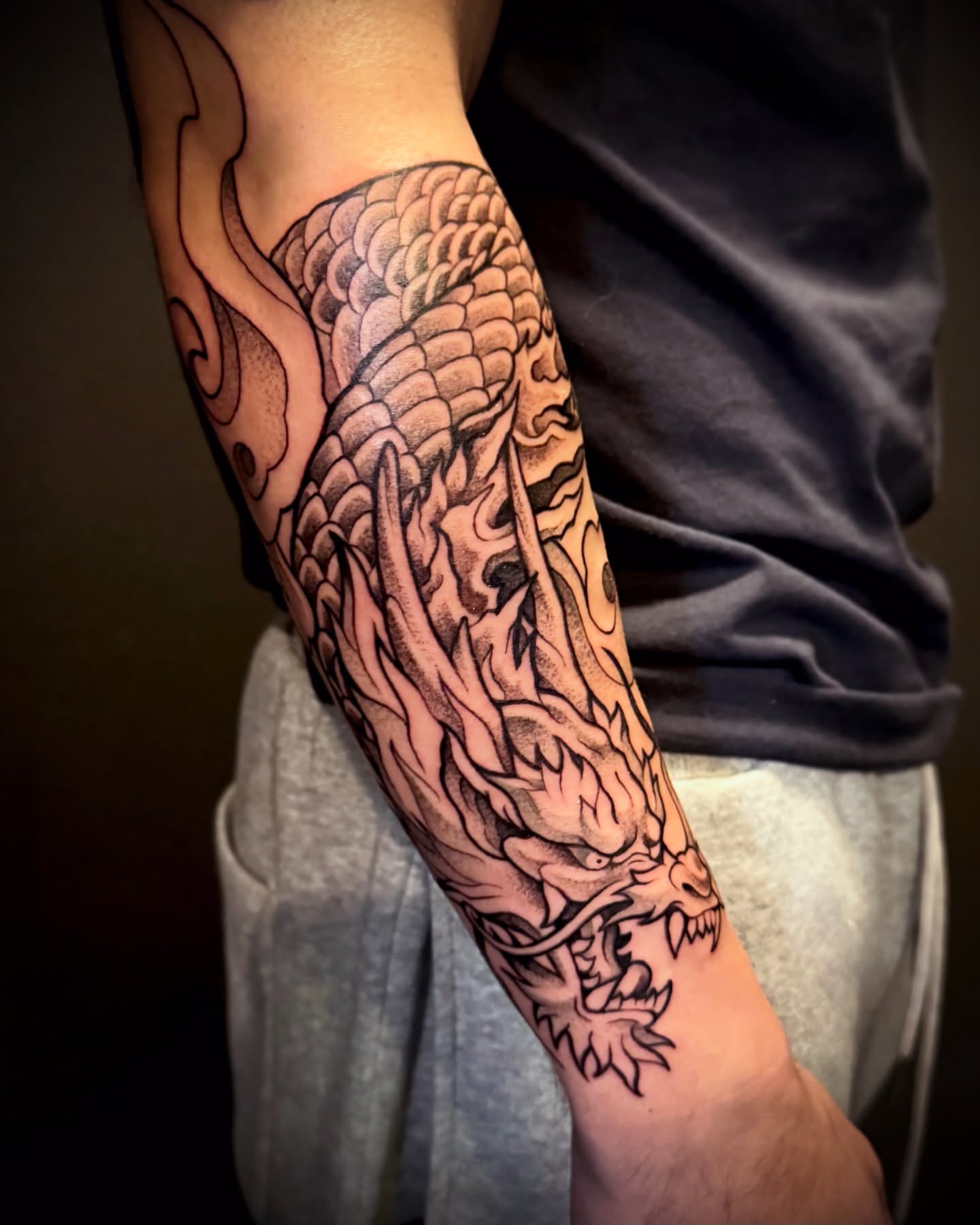 Tattoo by @weaponix — black_and_grey