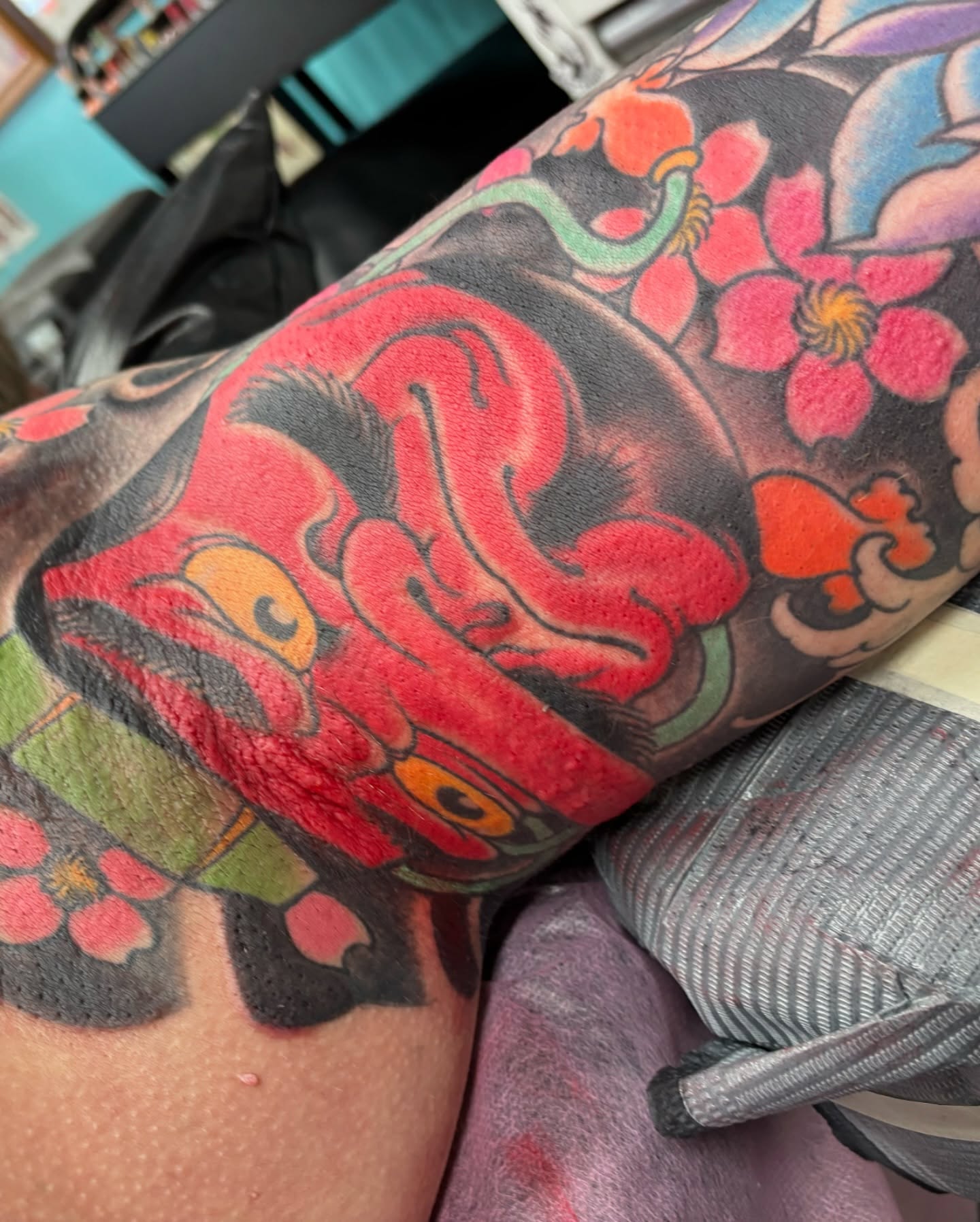 Octopus japanese irezumi tattoo on the upper arm by Cody Wallenius, Merrillville, Indiana