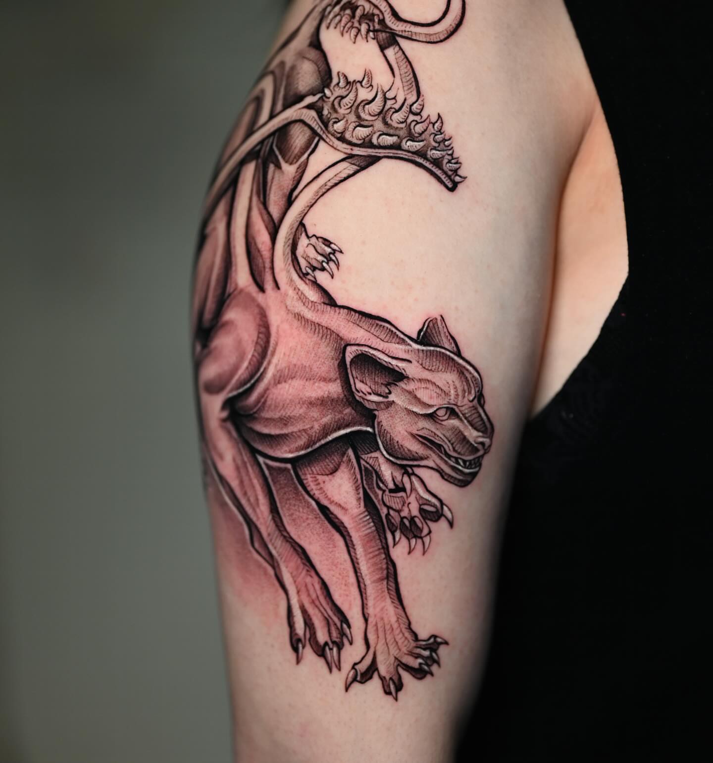 Tattoo by @naveiei — black_and_grey