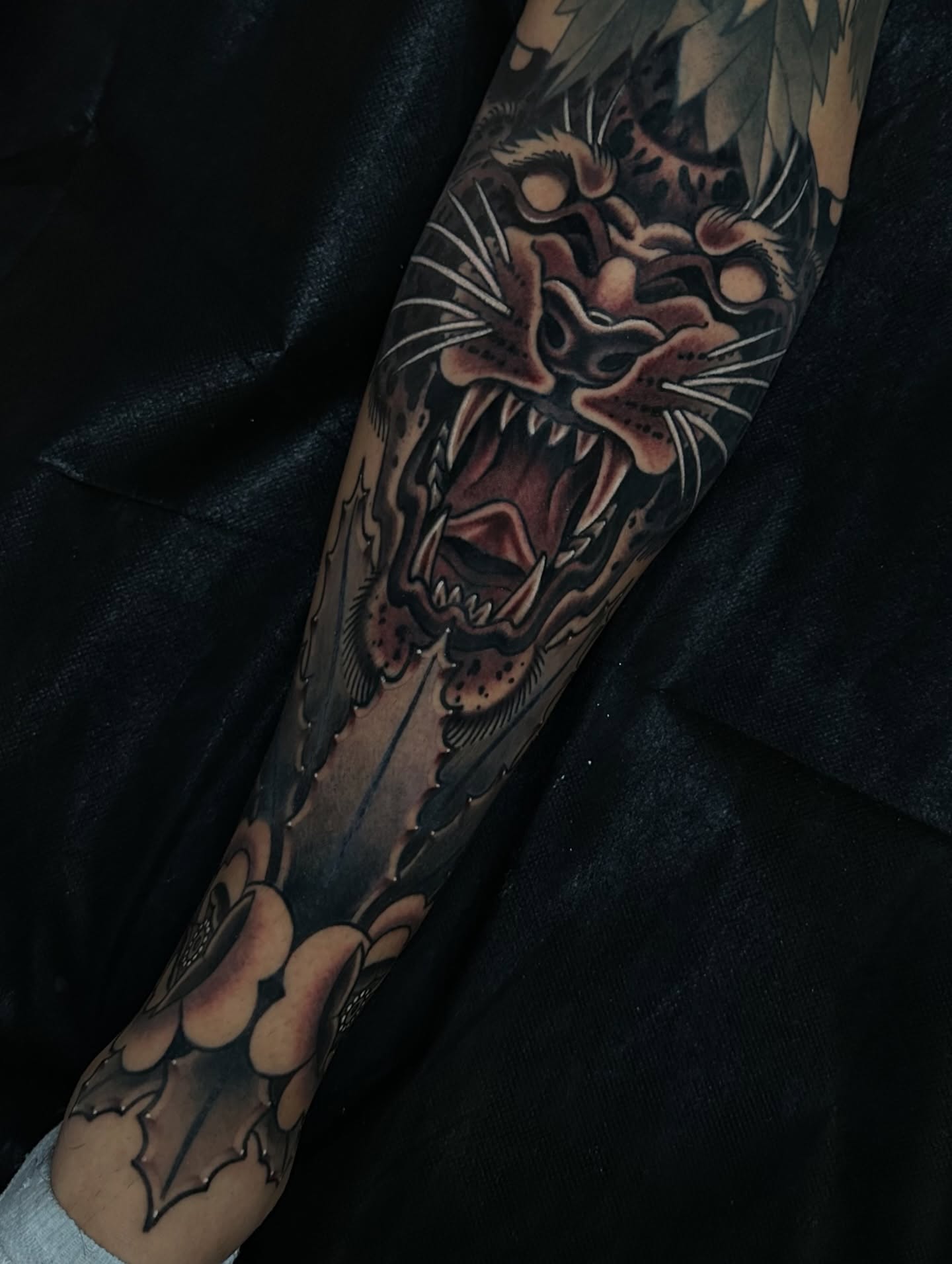 Tattoo by @t_burtz — american_traditional, dark_realism