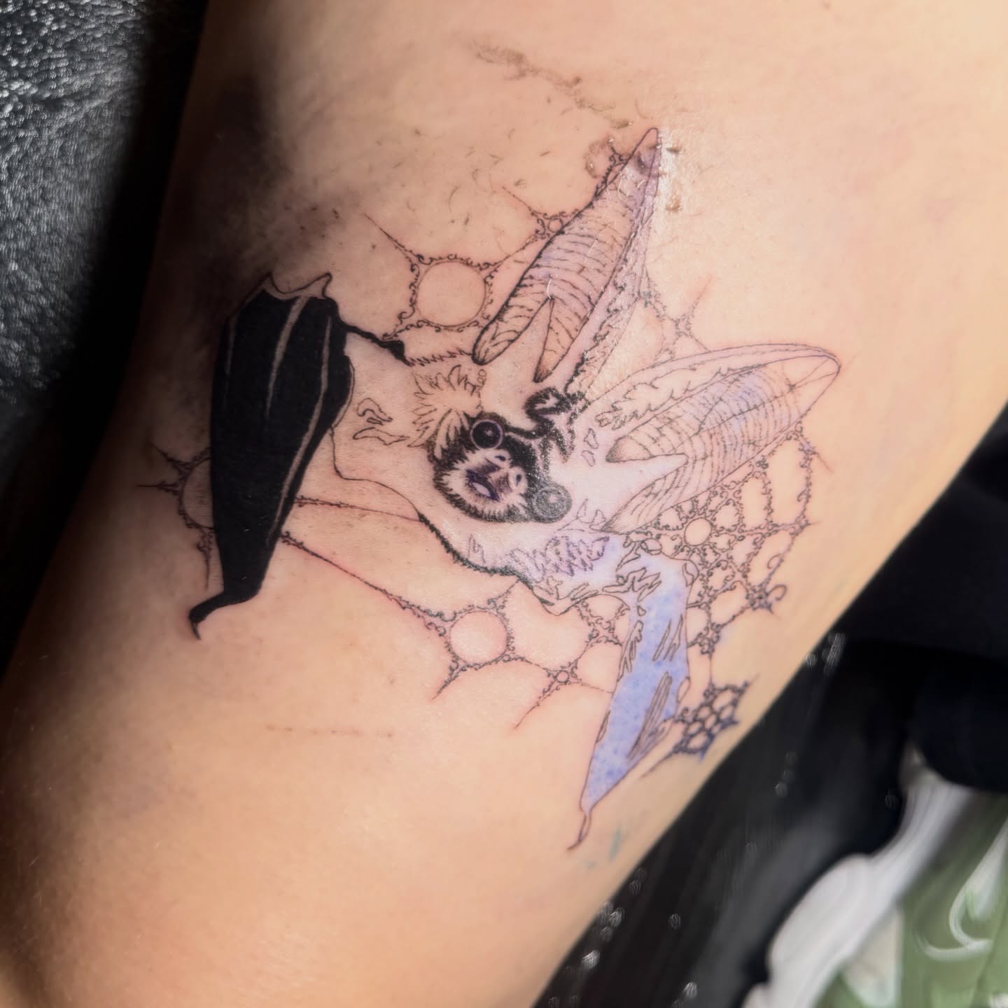 Tattoo by @vsgoblintatts — realism, dotwork
