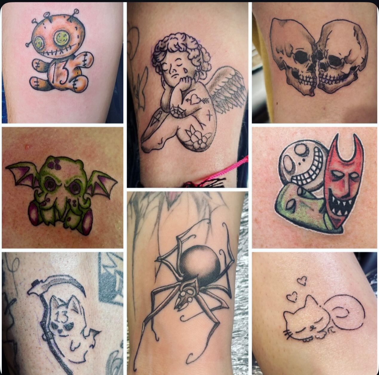 Tattoo collage illustrative tattoo by Rayne