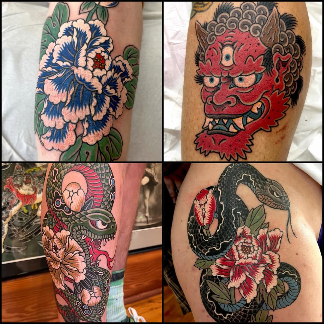 Tattoo by @rockyburley โ japanese_irezumi, american_traditional