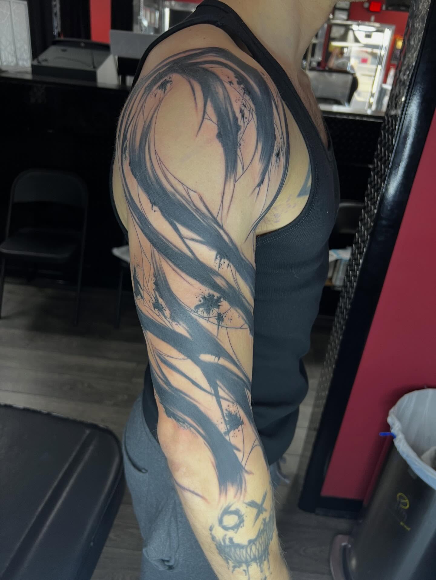 Tattoo by @darklunatattoos — black_and_grey