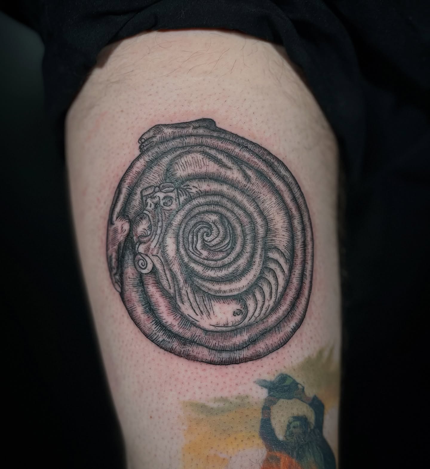 Tattoo by @sailor_riot — black_and_grey