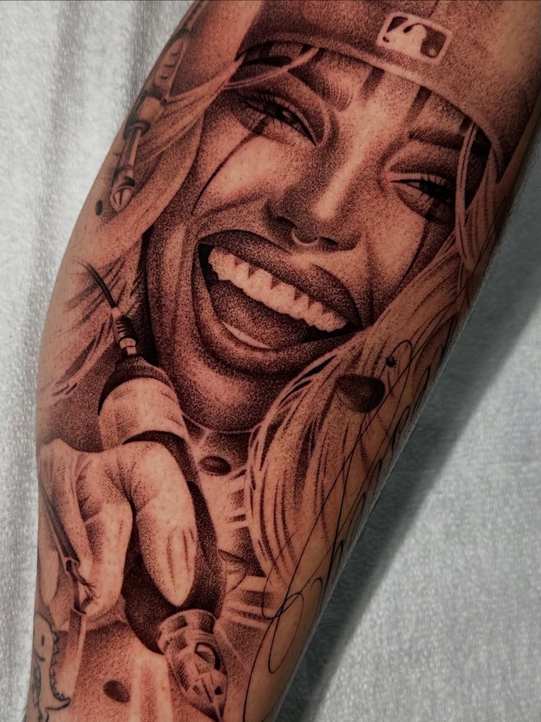 Tattoo by @dragonink.tattoos — black_and_grey, realism