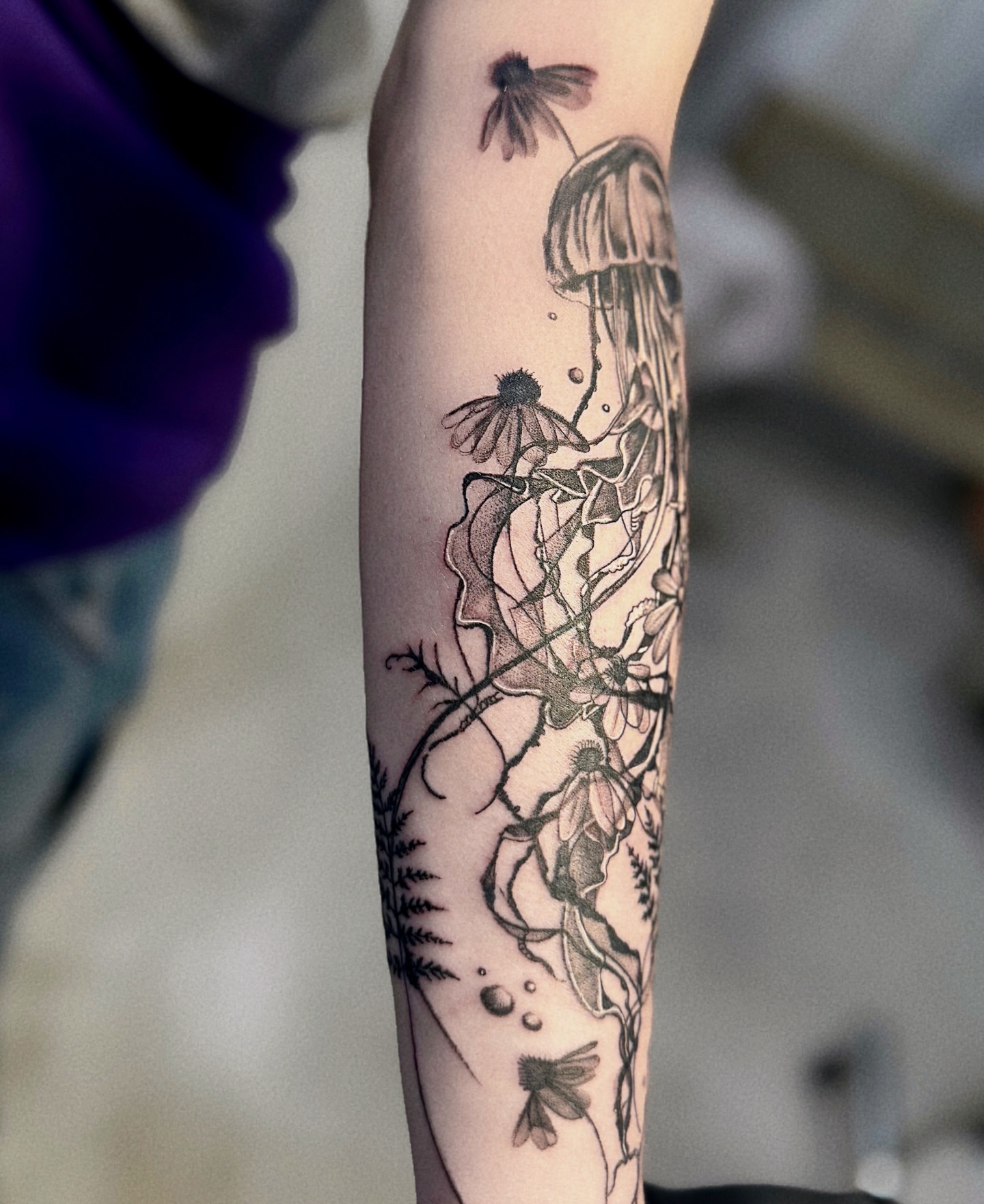 Botanical realism tattoo on the forearm by MJ