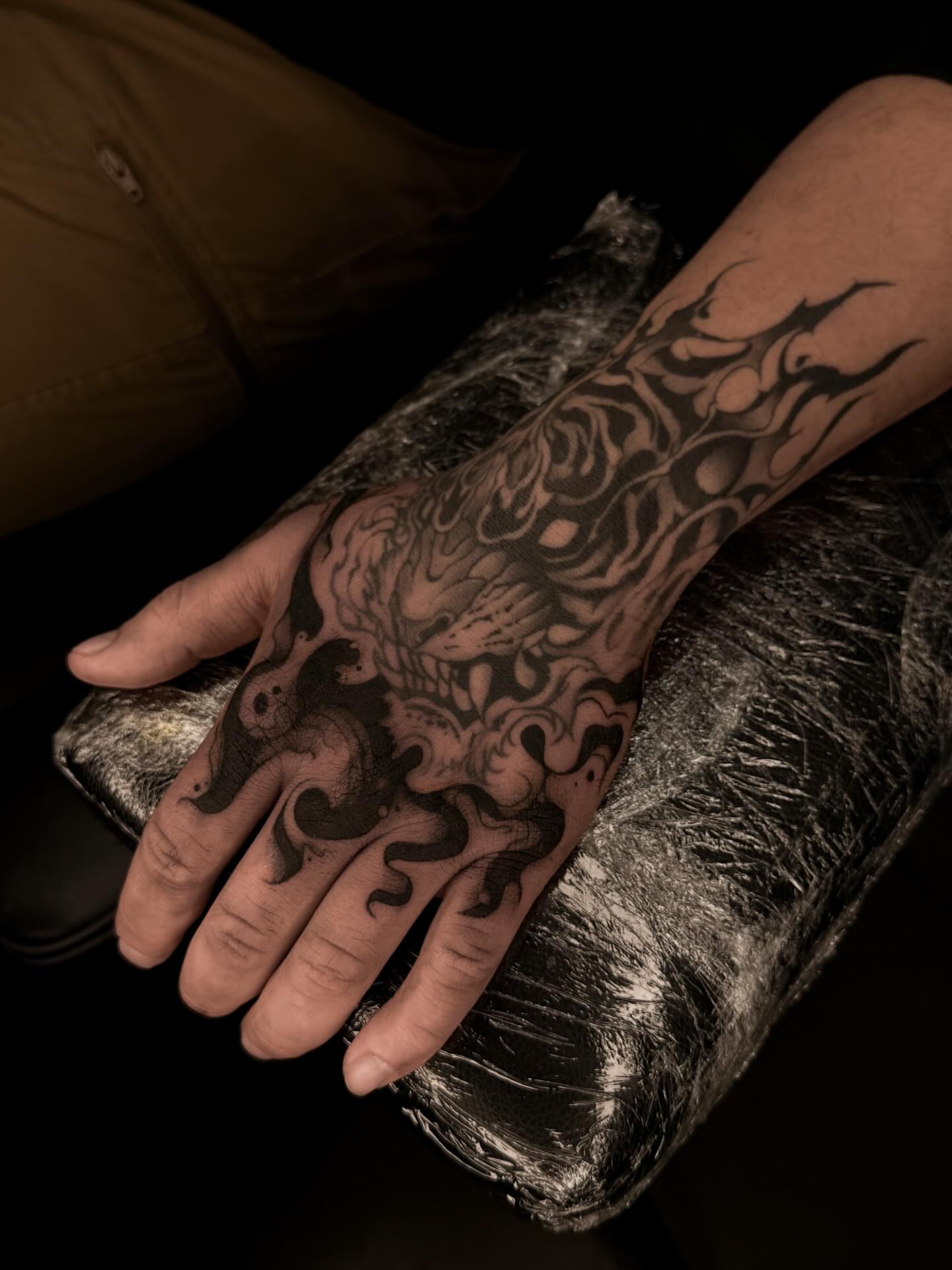Octopus tribal tattoo on the hand by Susie Maj