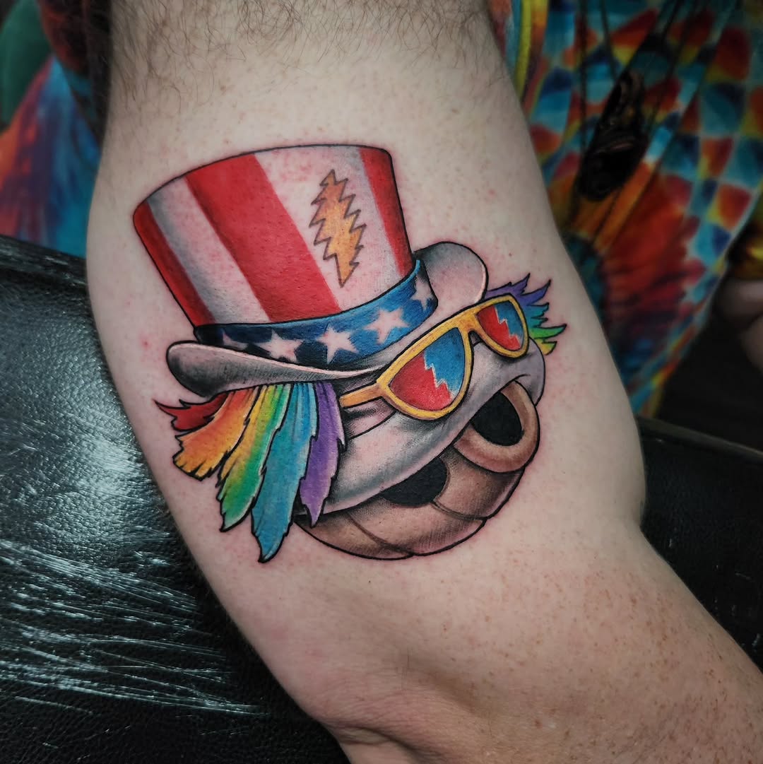 Tattoo by @molassesjones — new_school, trash_polka