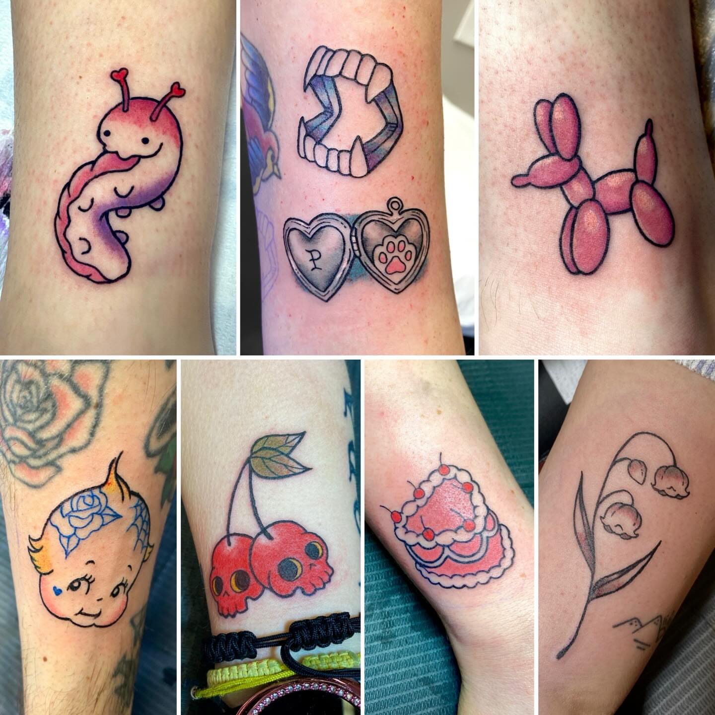 Balloon dog watercolor tattoo on the forearm by โ๏ธ ๐๐ฎ๐ฐ๐ธ๐ถ๐ฒ โ๏ธ