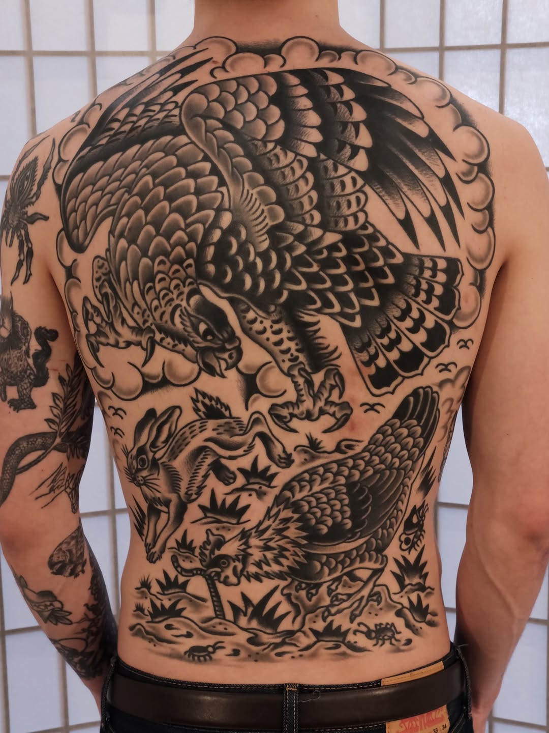 Tattoo by @rempetattoo β japanese_irezumi, black_and_grey