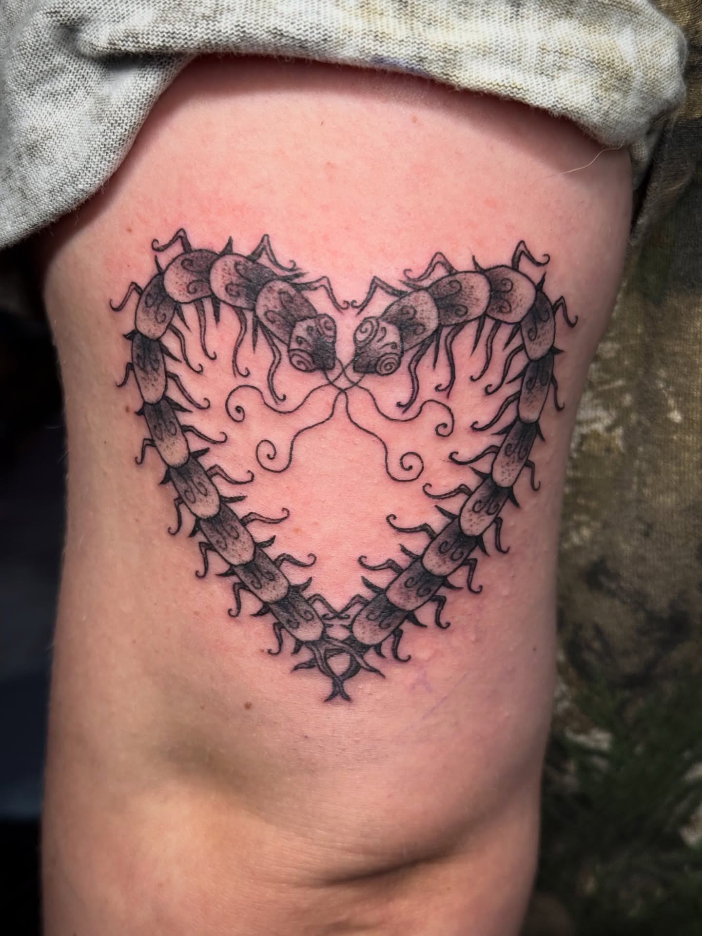 Tattoo by @rhiannontattoos — black_and_grey