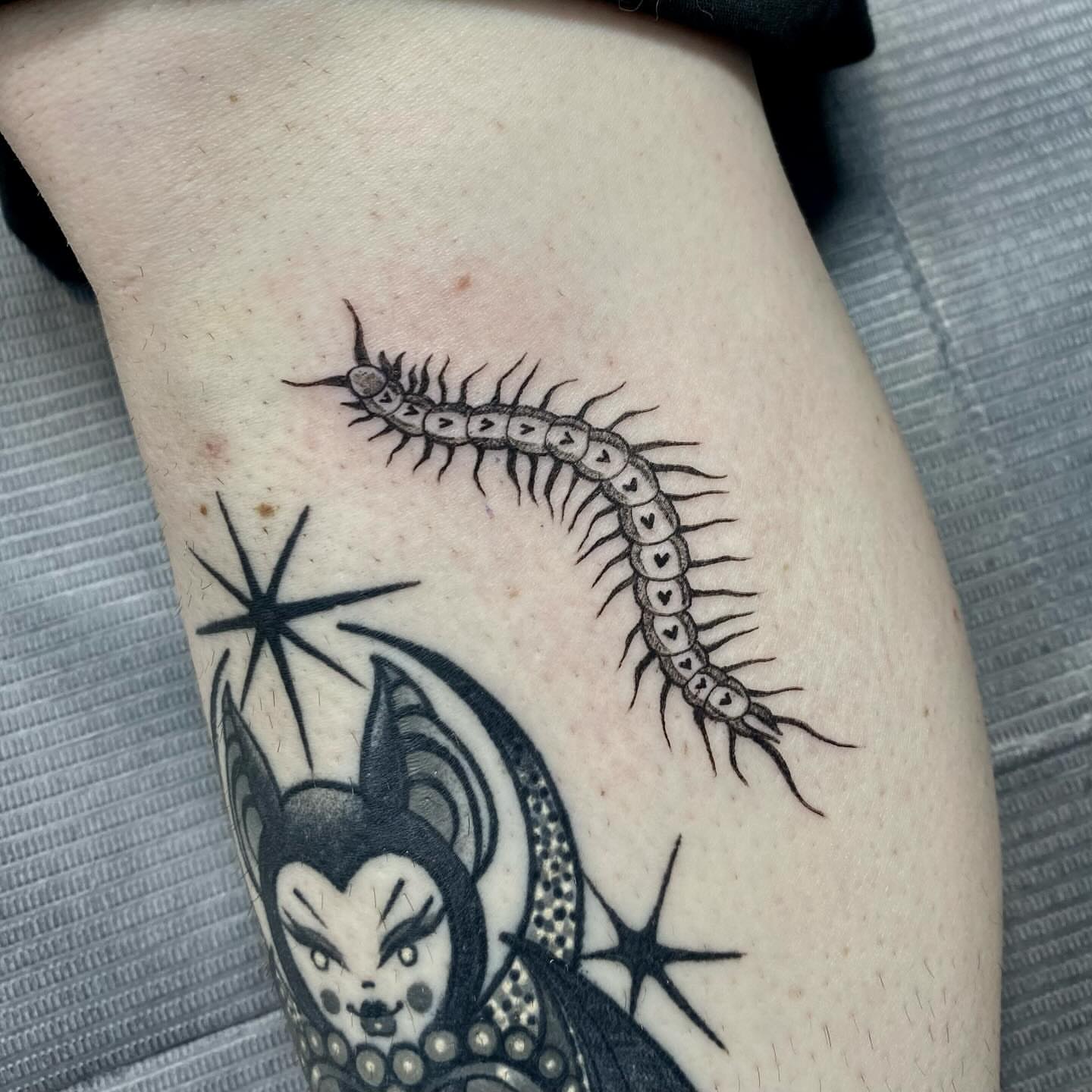 Tattoo by @emmaleighrosetattoos — black_and_grey