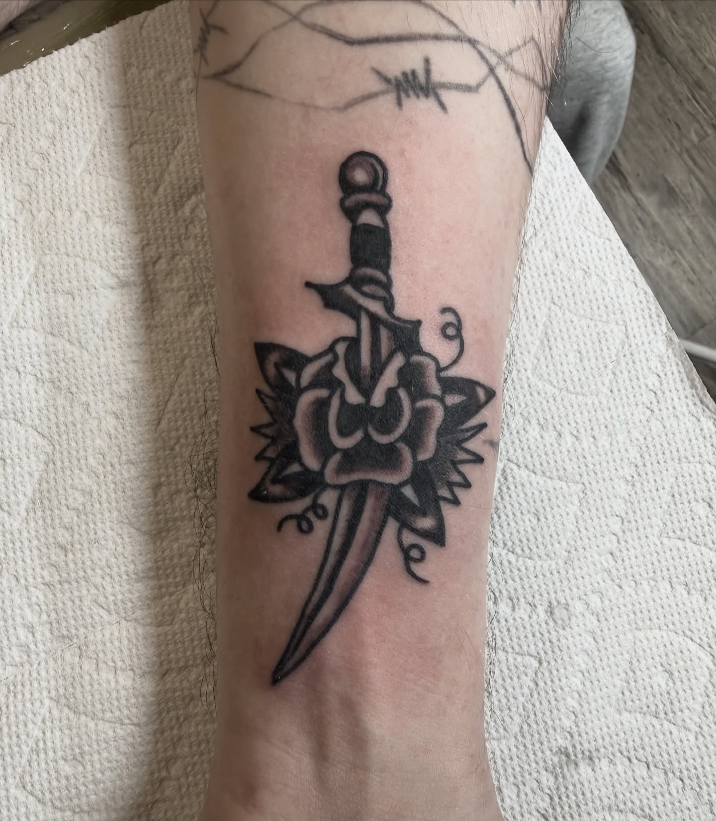Tattoo by @bigmoon_18 — black_and_grey