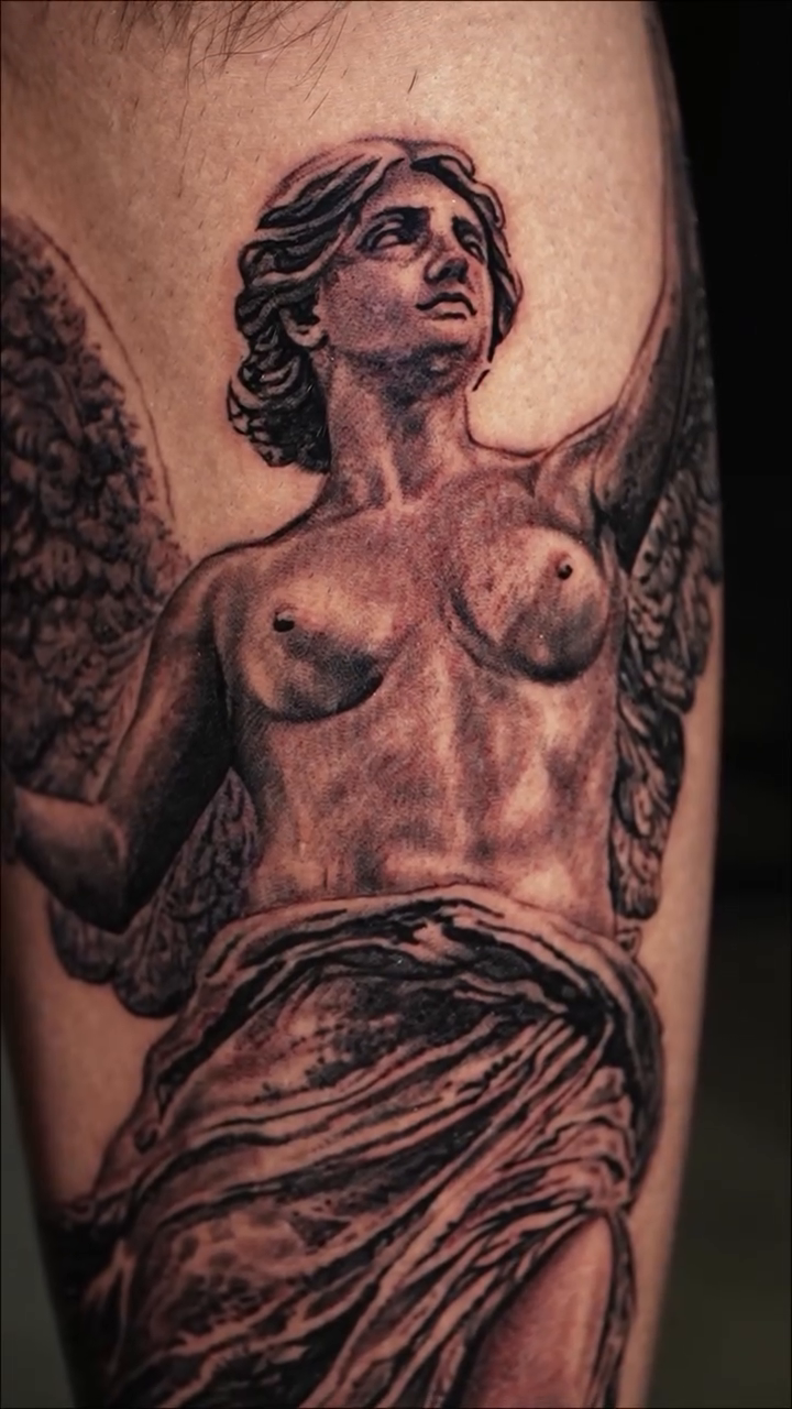 Tattoo by @oxossiart — realism, black_and_grey