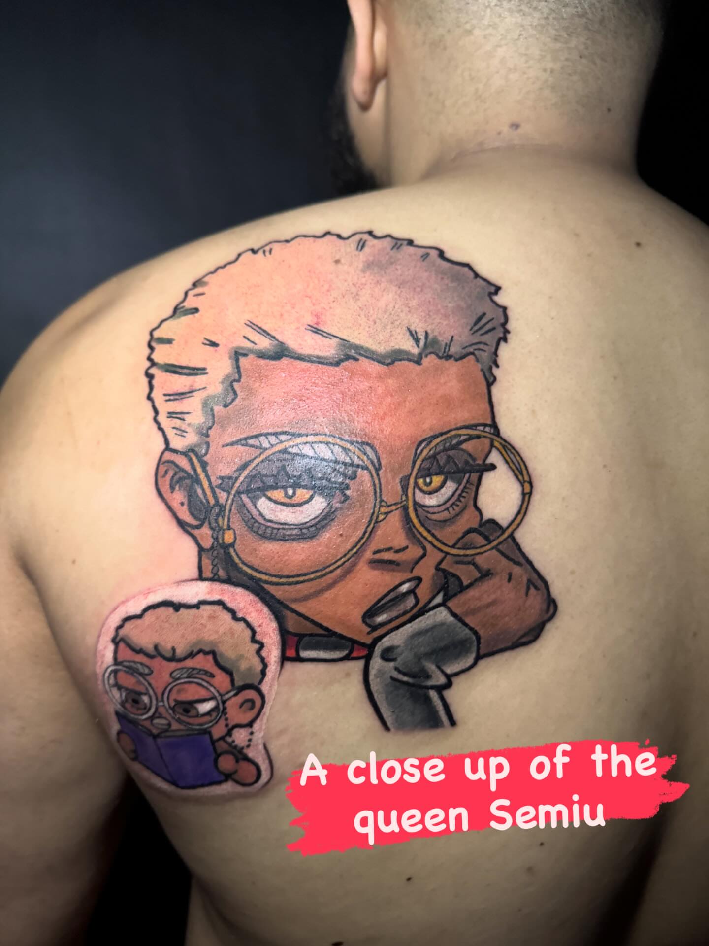 Queen Semiu realism tattoo on the back by Paula.p.tattoos