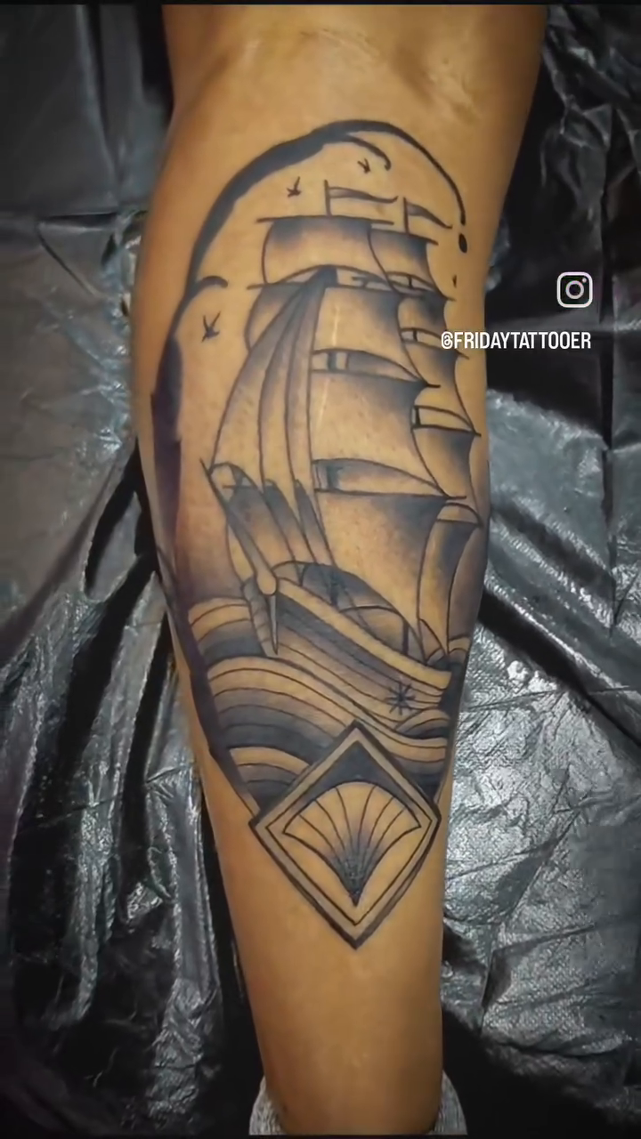 Tattoo by @fridaytattooer — black_and_grey, realism