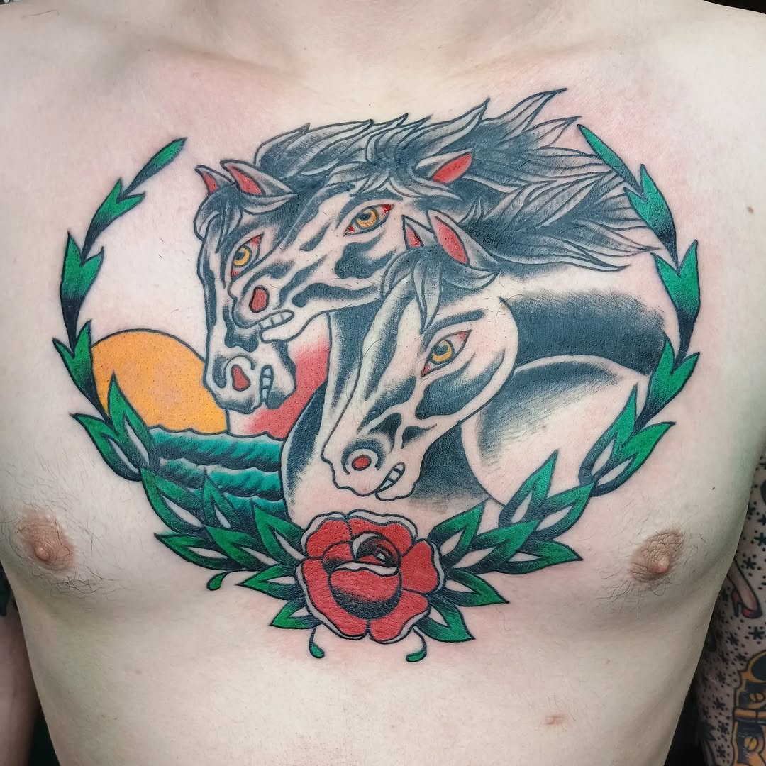 Tattoo by @tattoosbyreb — american_traditional, neo_traditional