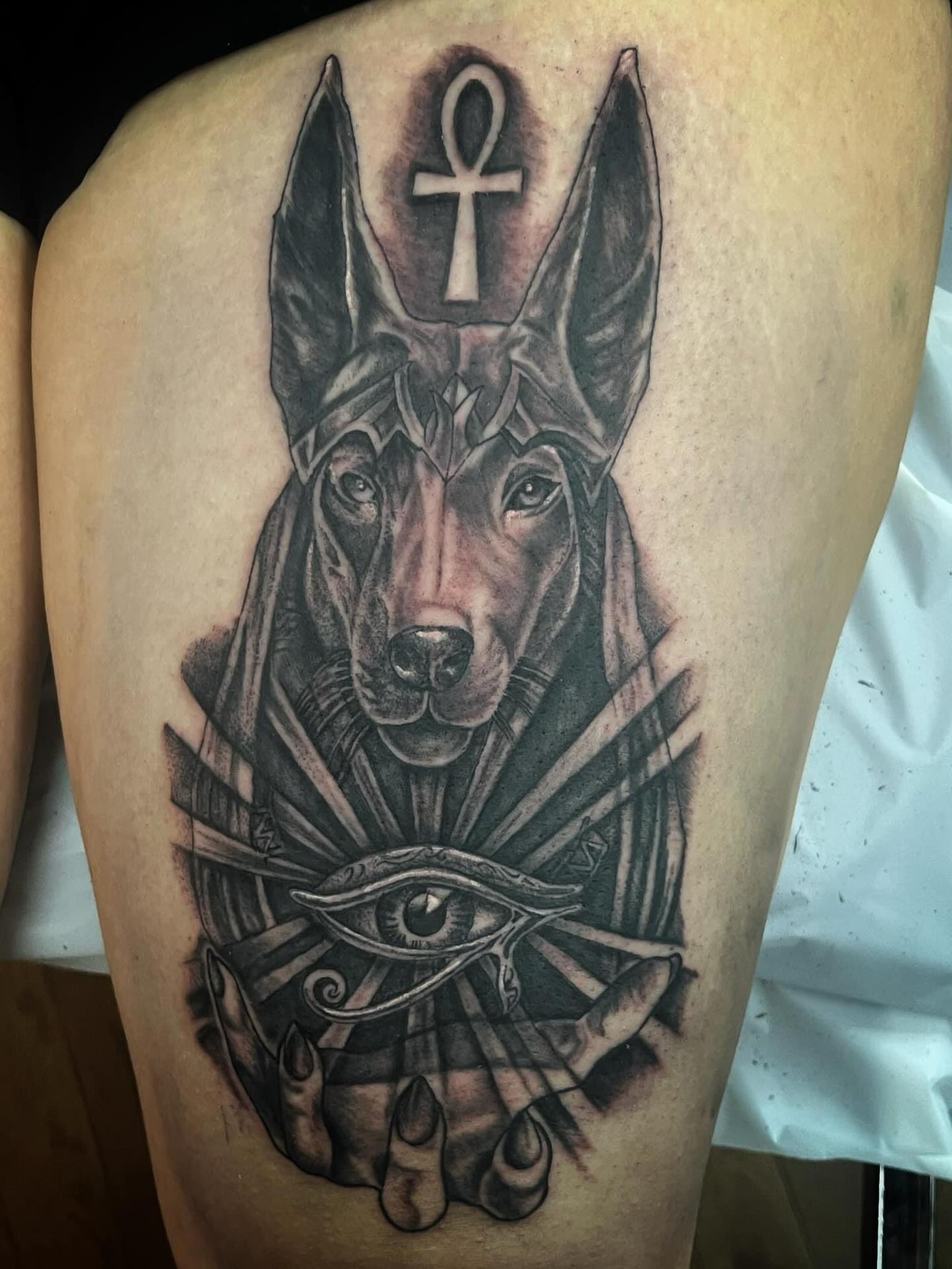 Tattoo by @jherrontattoo — black_and_grey, realism