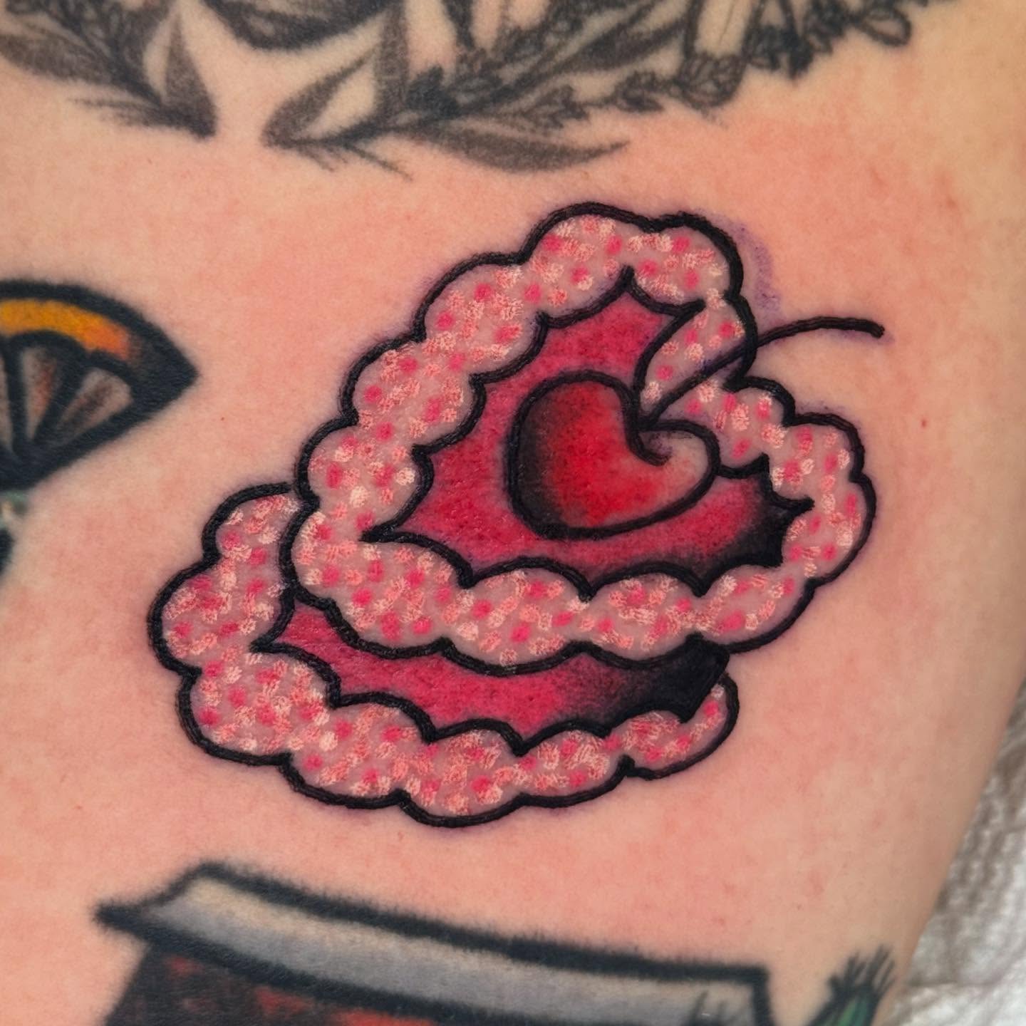 Tattoo by @lindsayloutat2 — dotwork
