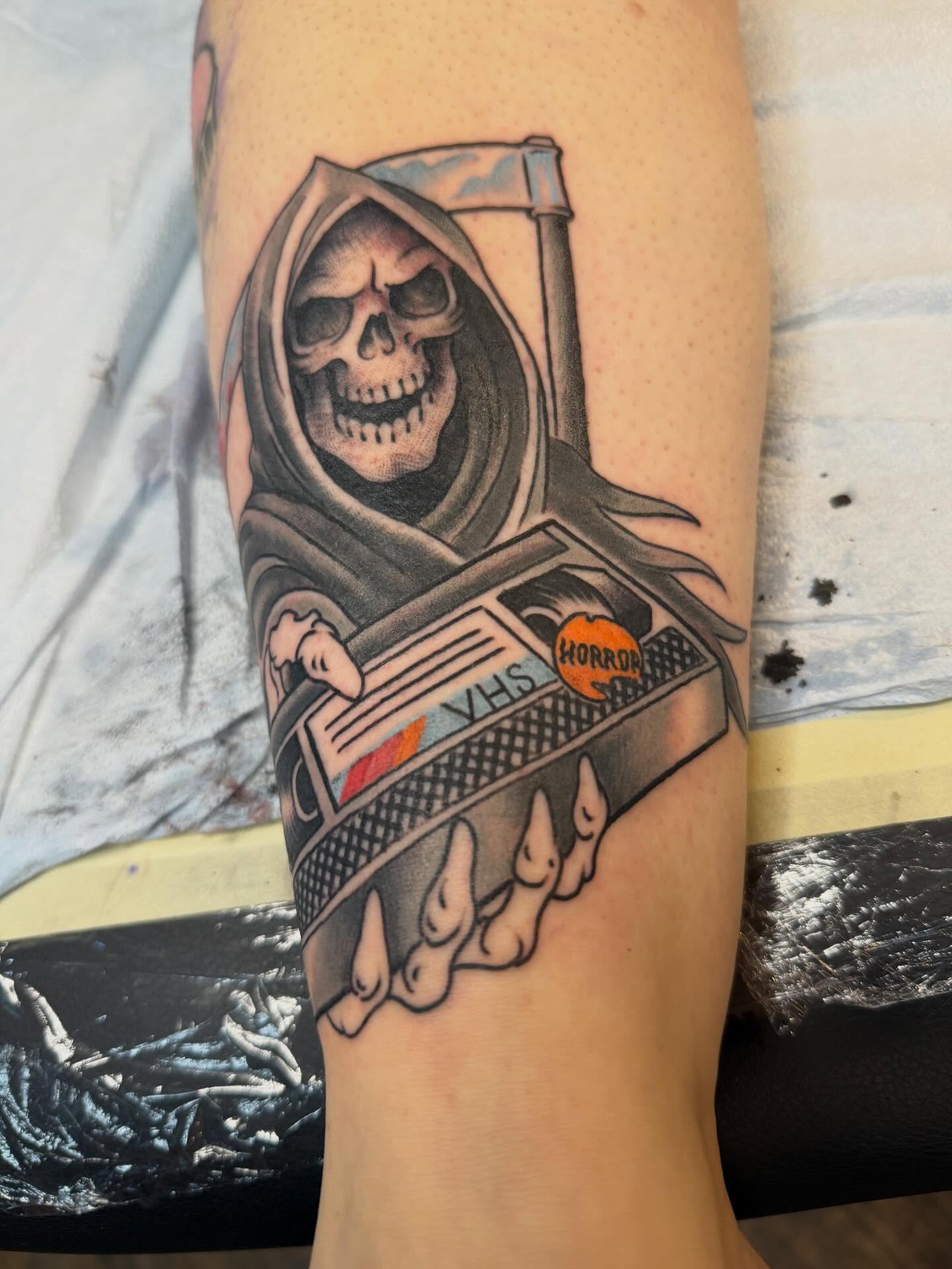 Tattoo by @cyborgbrains — black_and_grey, realism