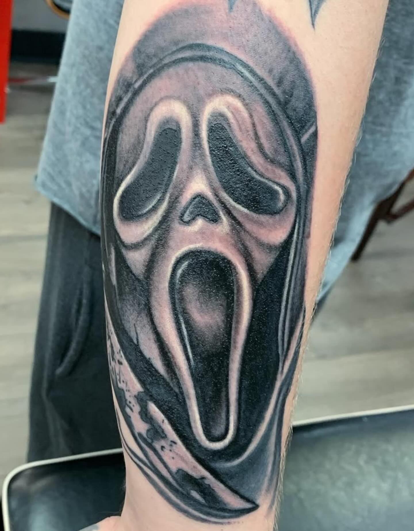 Tattoo by @justinxtattooer — black_and_grey